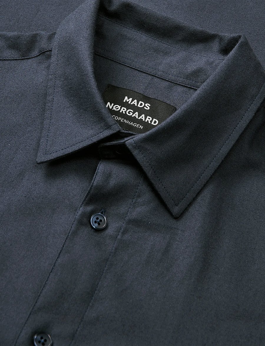 Mads Nørgaard - Cotton Flannel Sune Shirt - flannel-skjorter - parisian night - 1