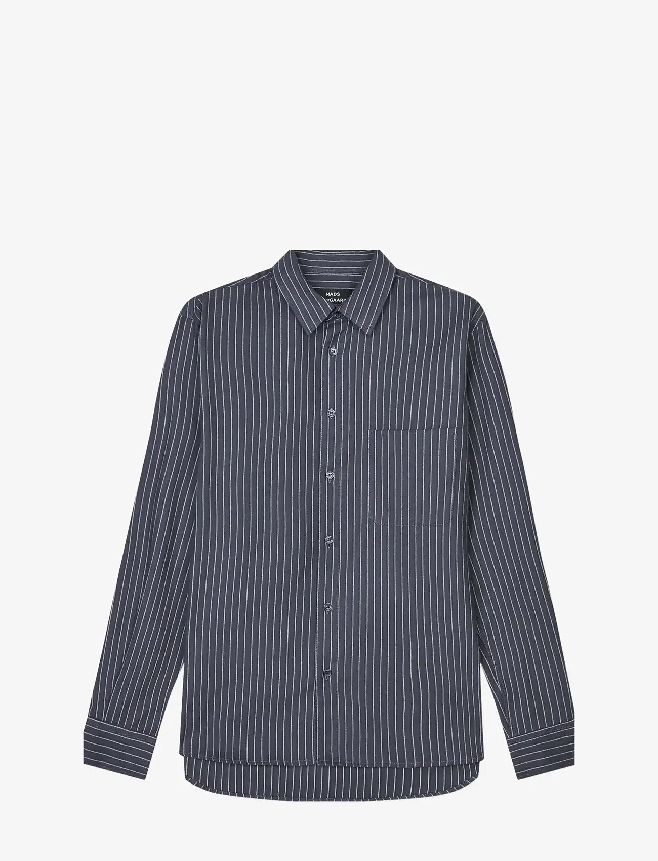 Mads Nørgaard - Cotton Flannel Stripe Sune Shirt - flannel-skjorter - parisian night stripe - 1