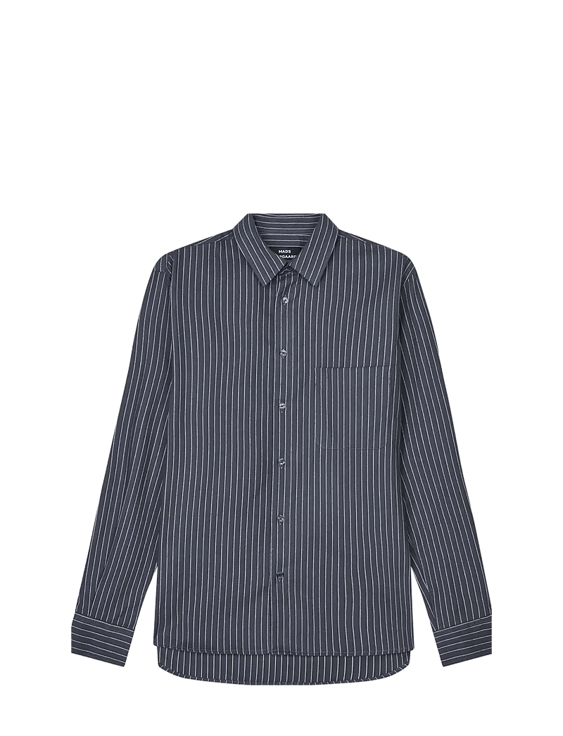 Mads Nørgaard - Cotton Flannel Stripe Sune Shirt - flannel-skjorter - parisian night stripe - 1