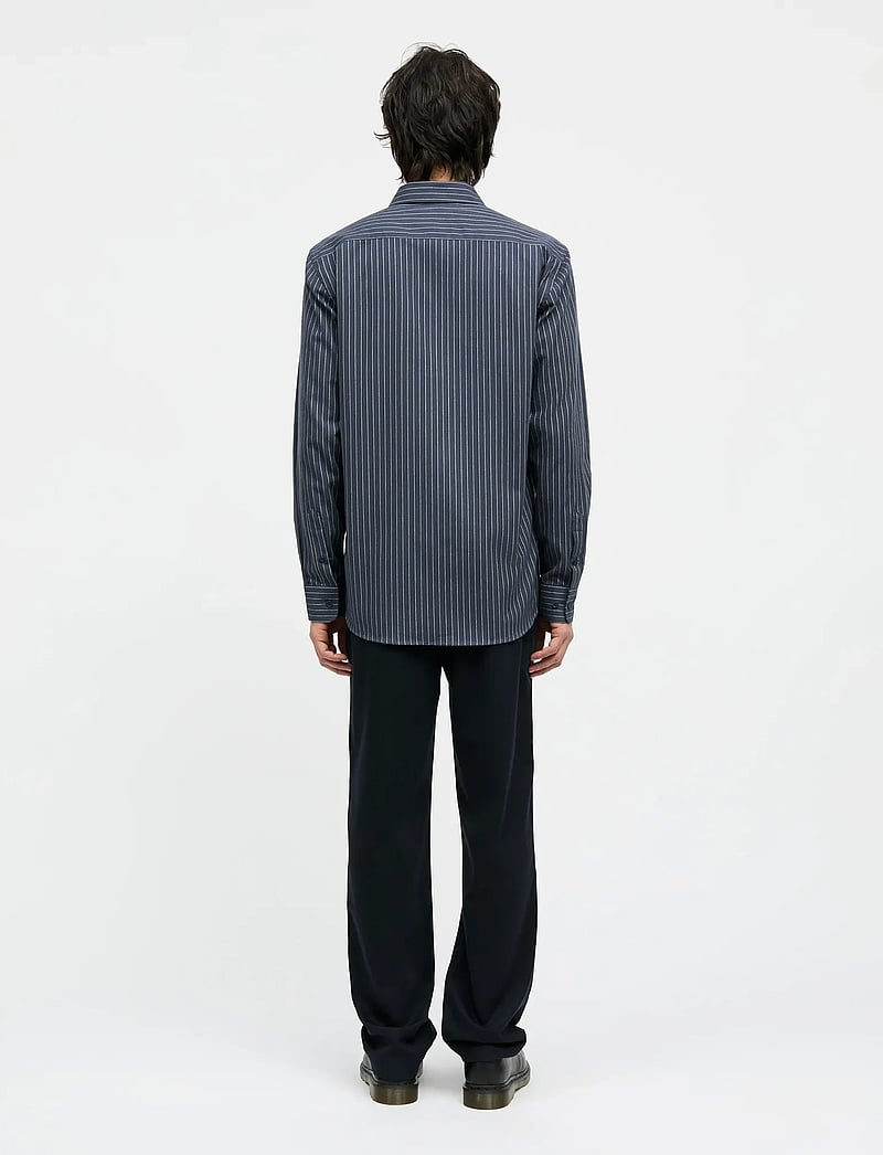 Mads Nørgaard - Cotton Flannel Stripe Sune Shirt - flannel-skjorter - parisian night stripe - 2