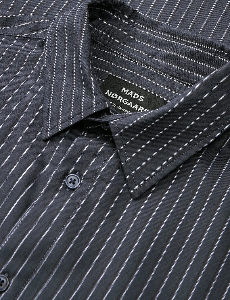 Mads Nørgaard - Cotton Flannel Stripe Sune Shirt - flannel-skjorter - parisian night stripe - 3