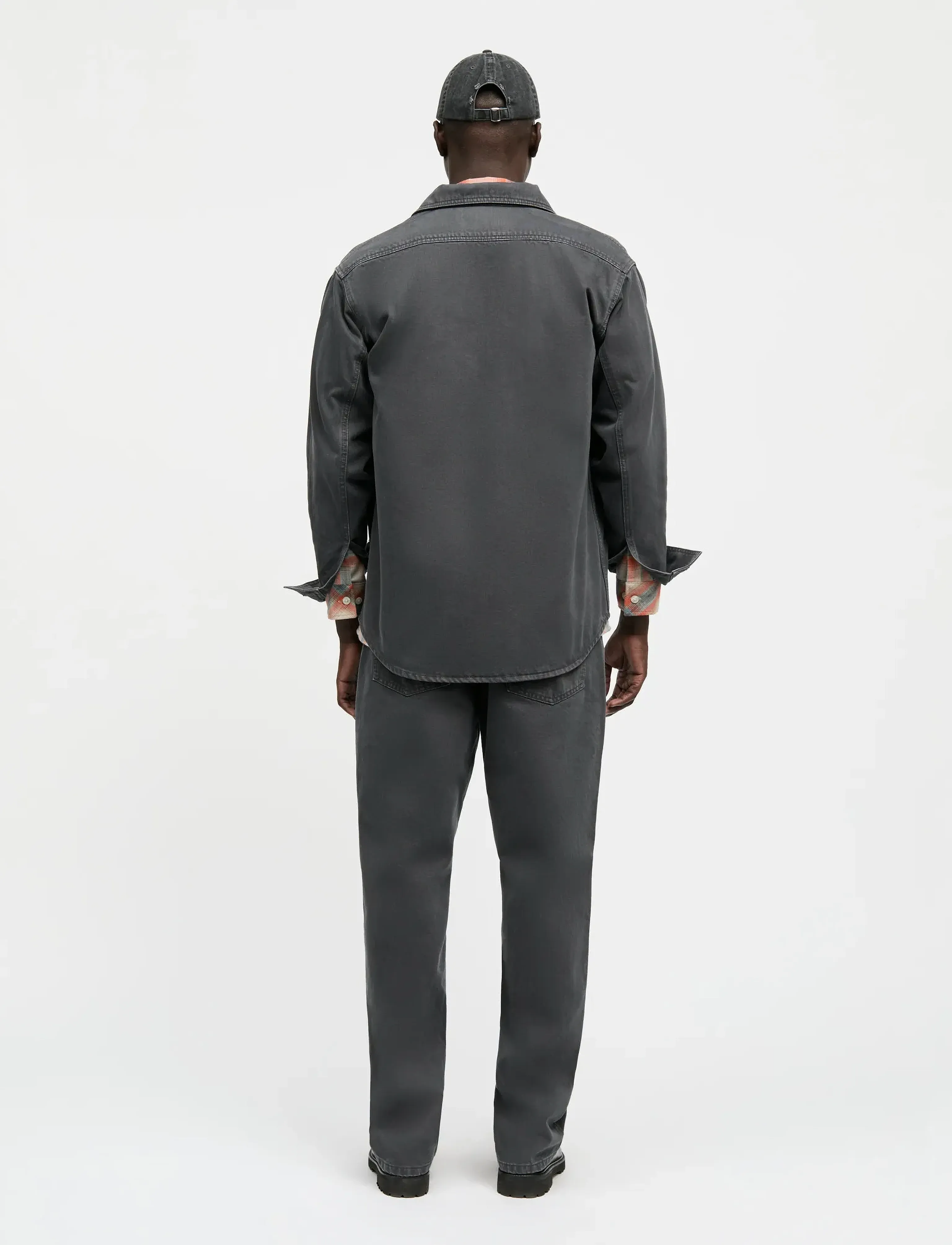Mads Nørgaard - Soil Denim August Dyed Work Shirt - asphalt - 2