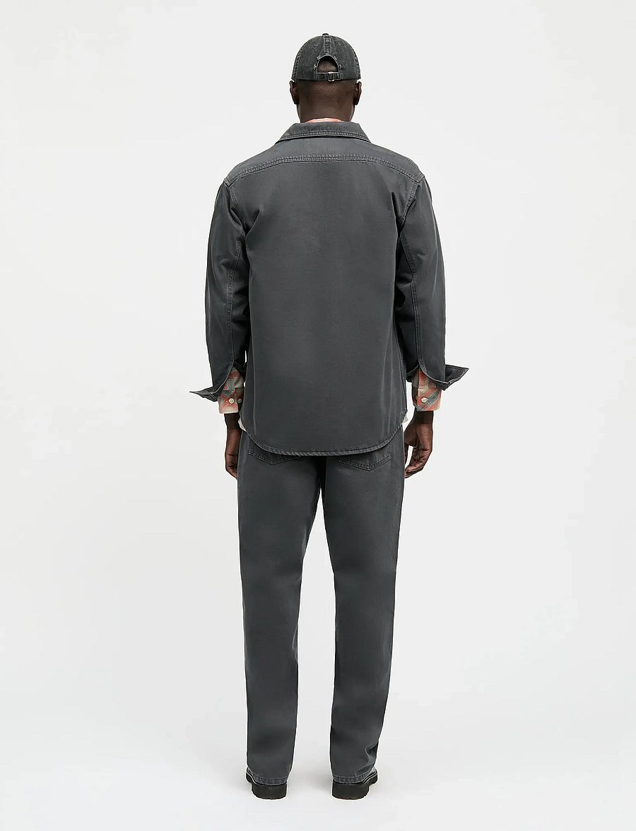 Mads Nørgaard - Soil Denim August Dyed Work Shirt - Überhemden - asphalt - 2