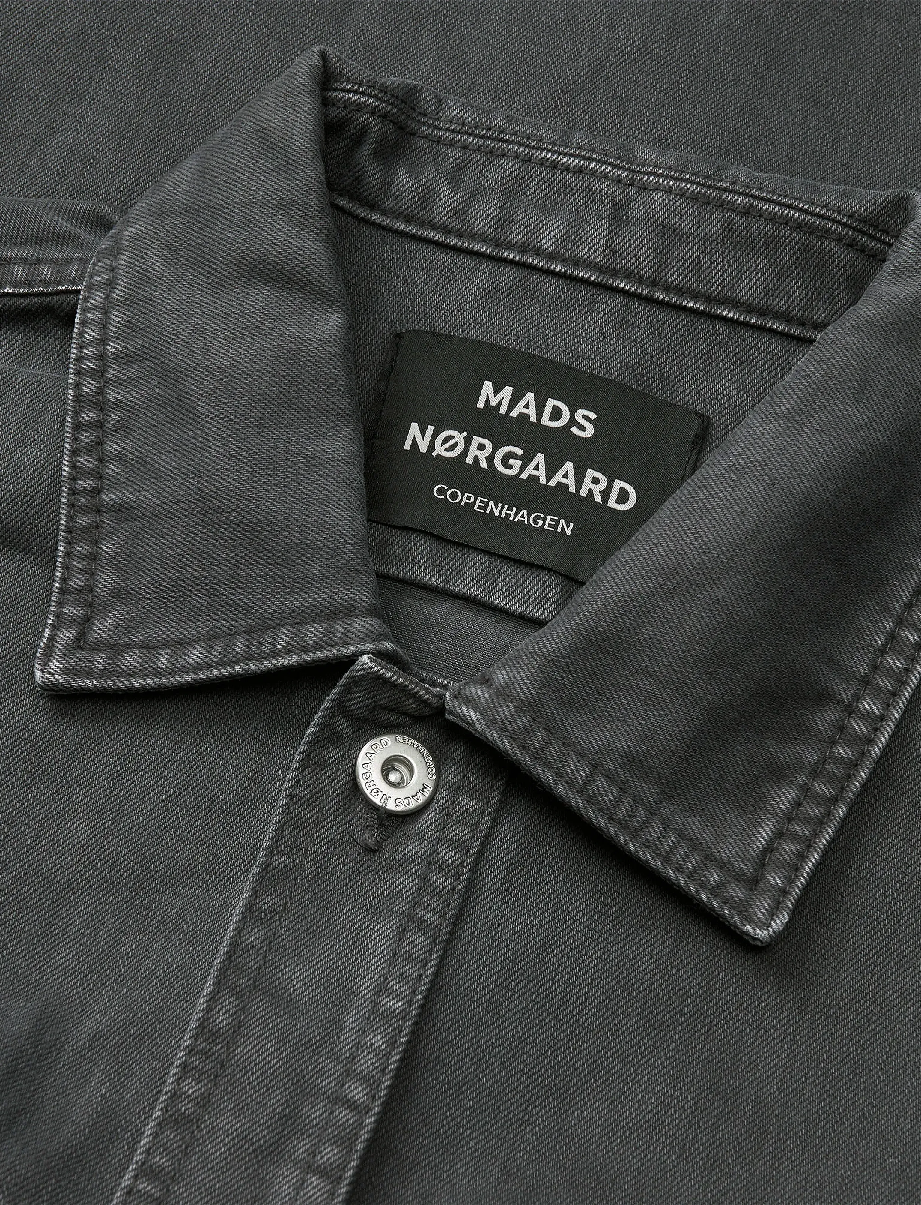 Mads Nørgaard - Soil Denim August Dyed Work Shirt - asphalt - 3