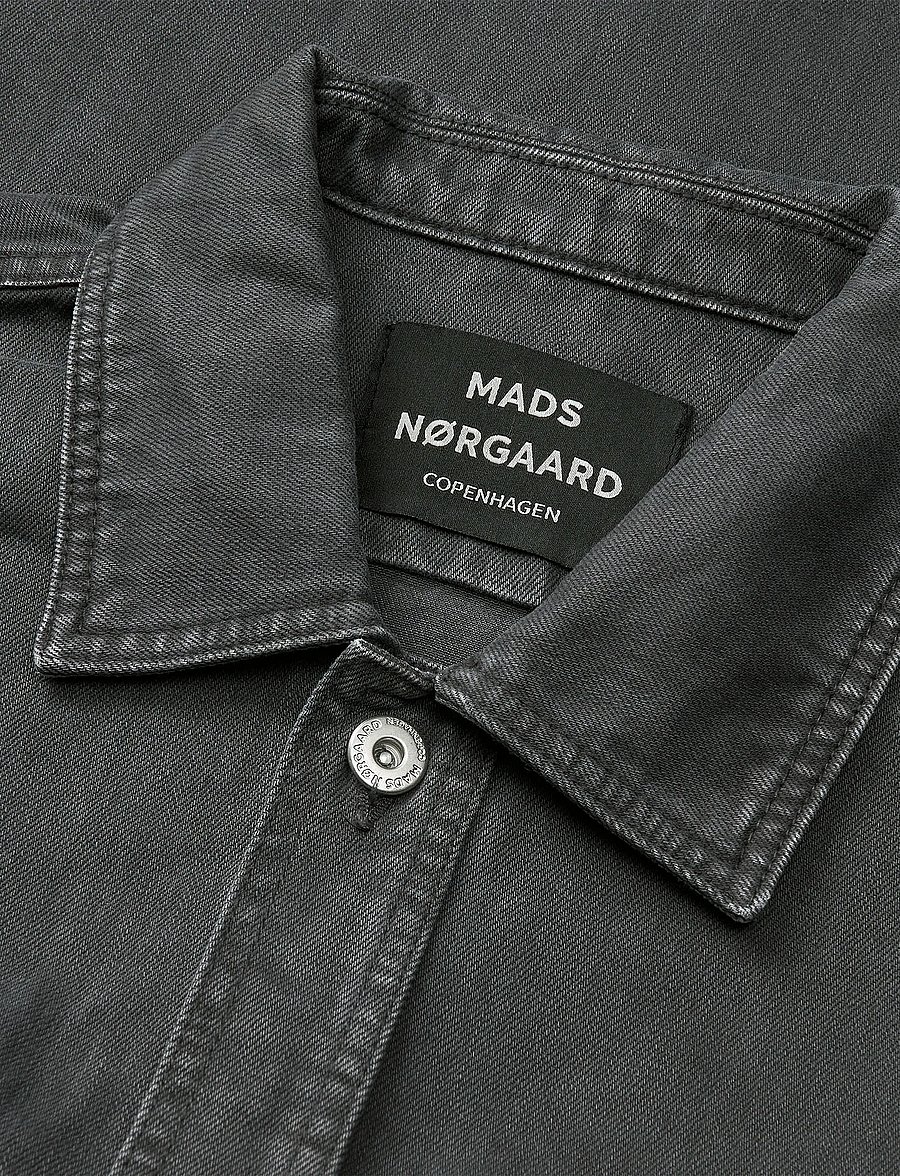 Mads Nørgaard - Soil Denim August Dyed Work Shirt - Überhemden - asphalt - 3