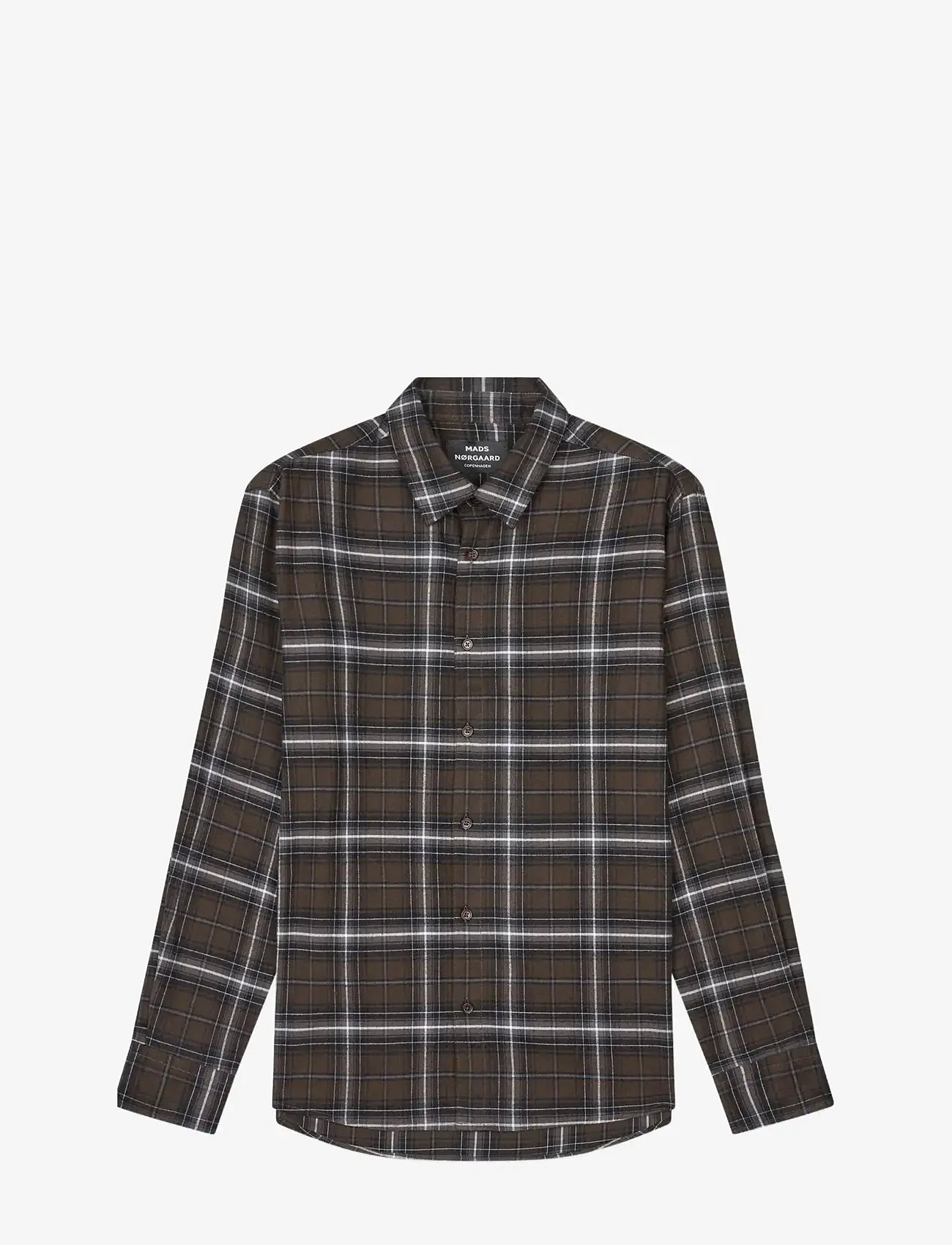 Mads Nørgaard - Cotton Flannel Check Sune Shirt - flannel shirts - demitasse check - 1