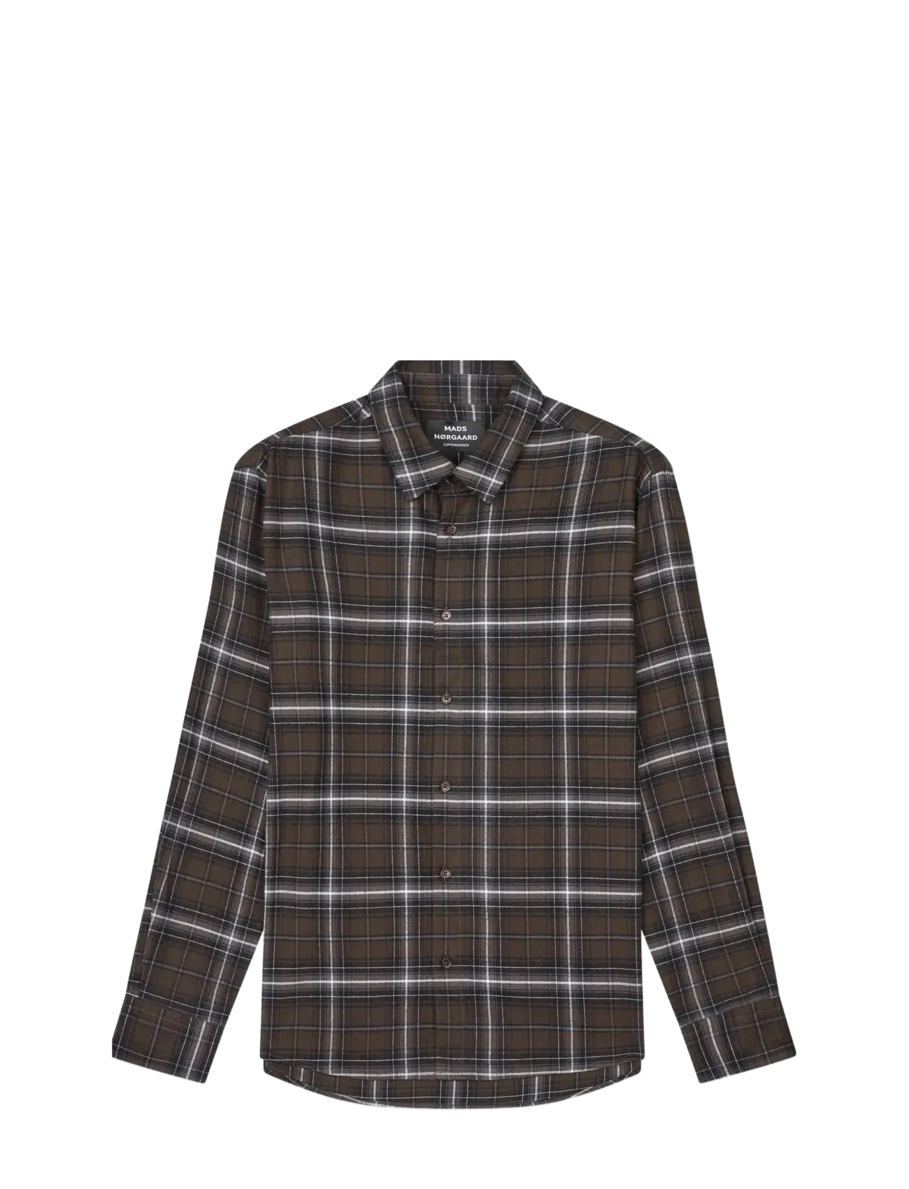 Mads Nørgaard - Cotton Flannel Check Sune Shirt - flannel shirts - demitasse check - 1