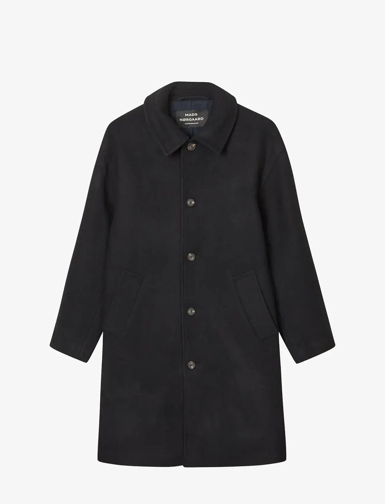 Mads Nørgaard - Compact Wool Curtis Coat - winterjacken - black - 1