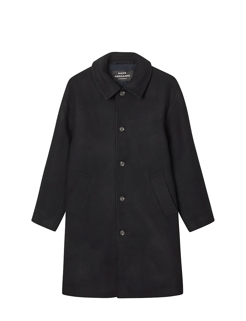 Mads Nørgaard - Compact Wool Curtis Coat - winterjacken - black - 1