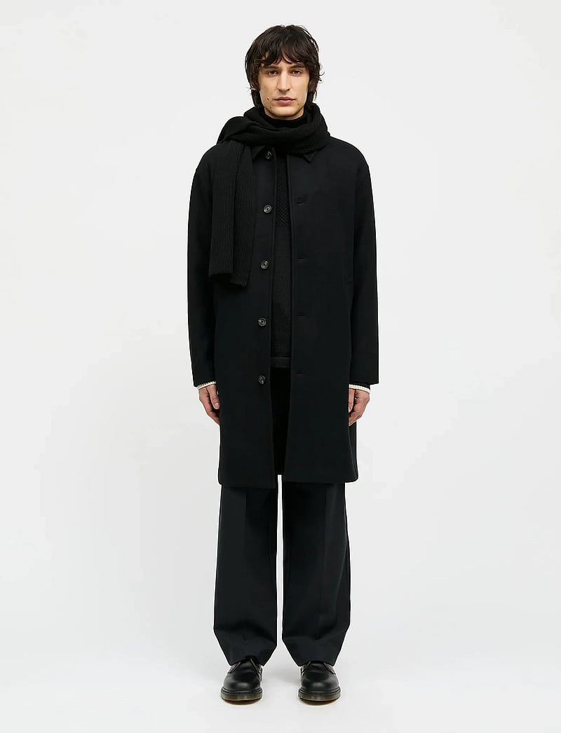 Mads Nørgaard - Compact Wool Curtis Coat - winterjacken - black - 0