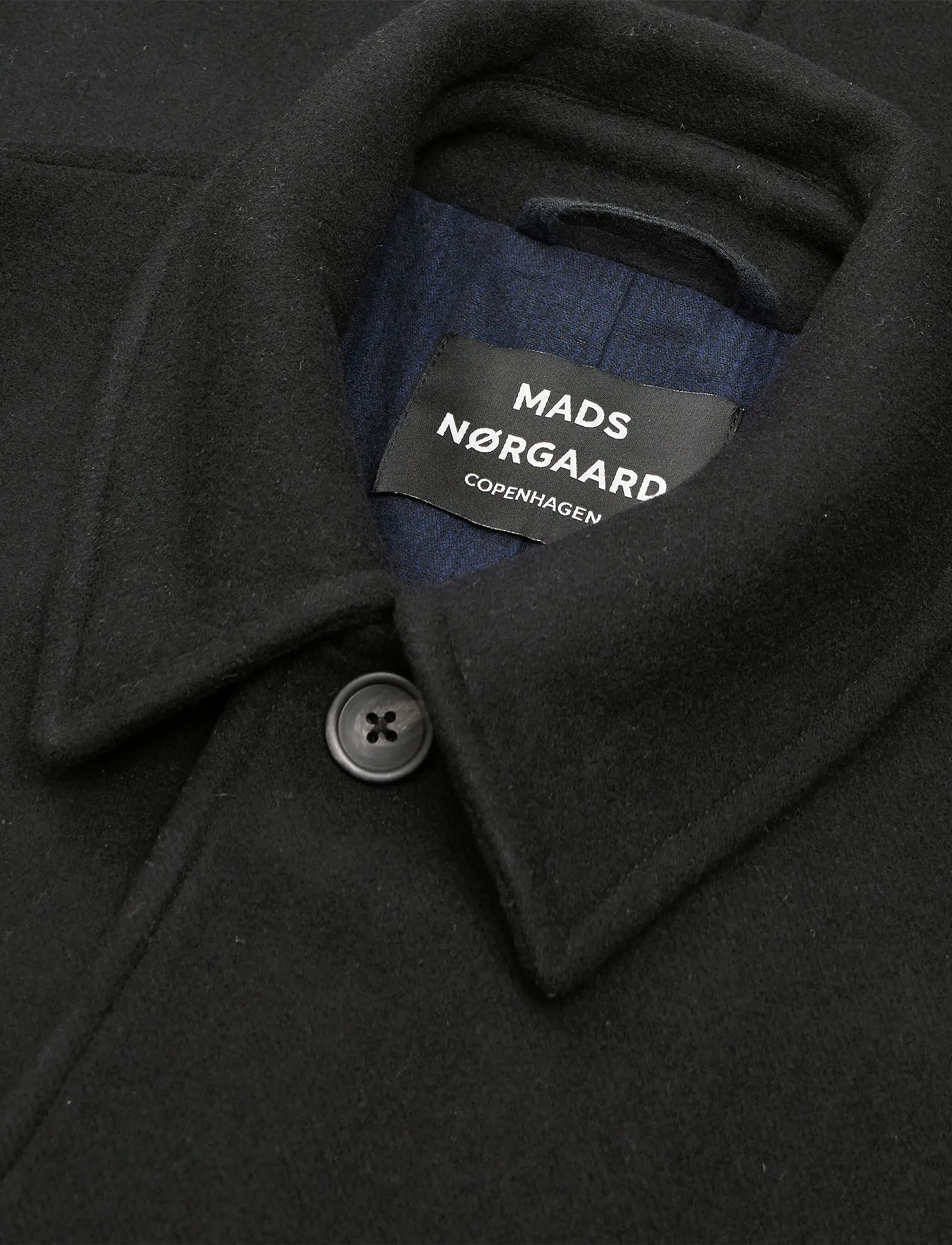 Mads Nørgaard - Compact Wool Curtis Coat - winterjacken - black - 3