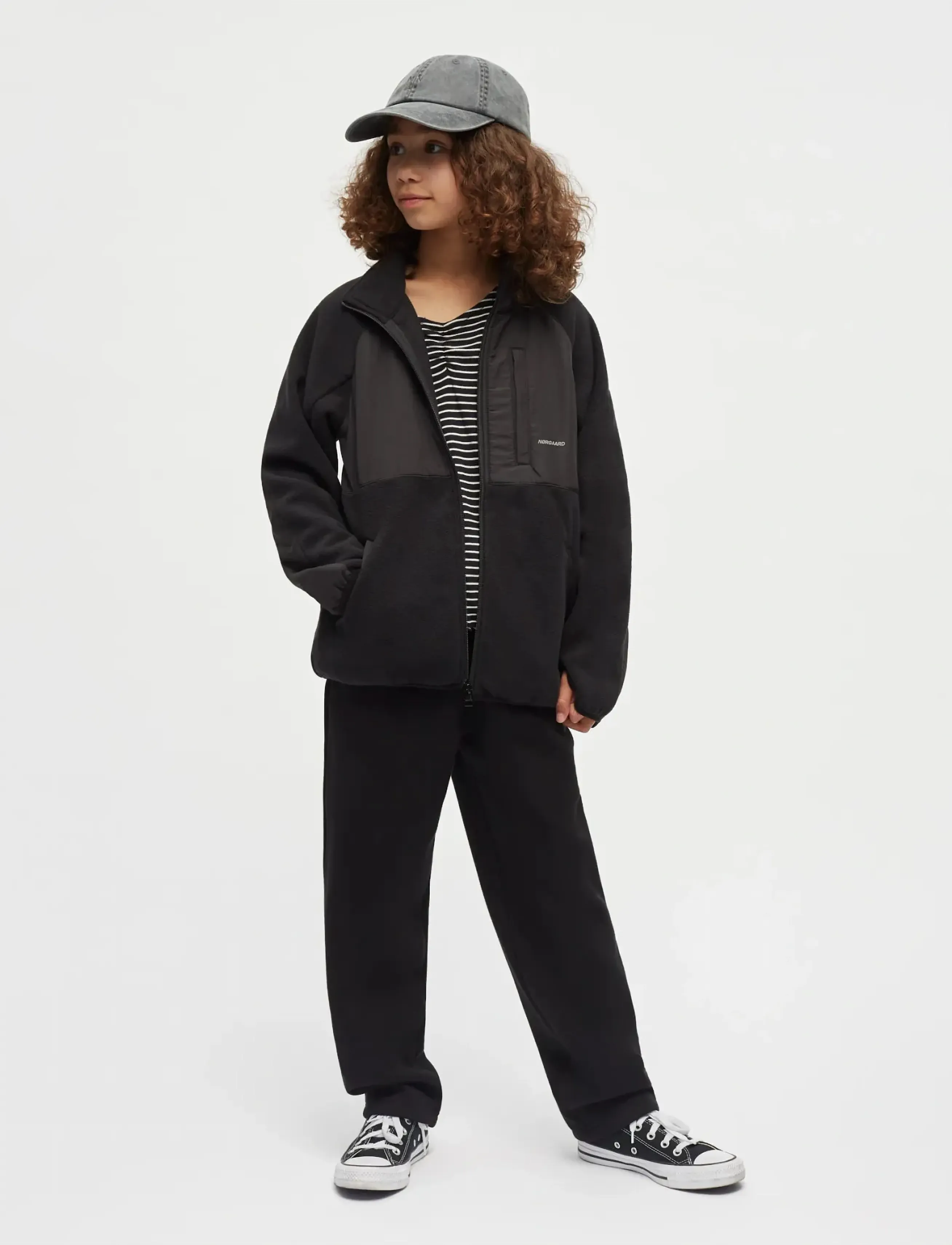 Mads Nørgaard Soft Fleece Taki Jacket, Børn, Fleecejakke, Sort, Str: 128