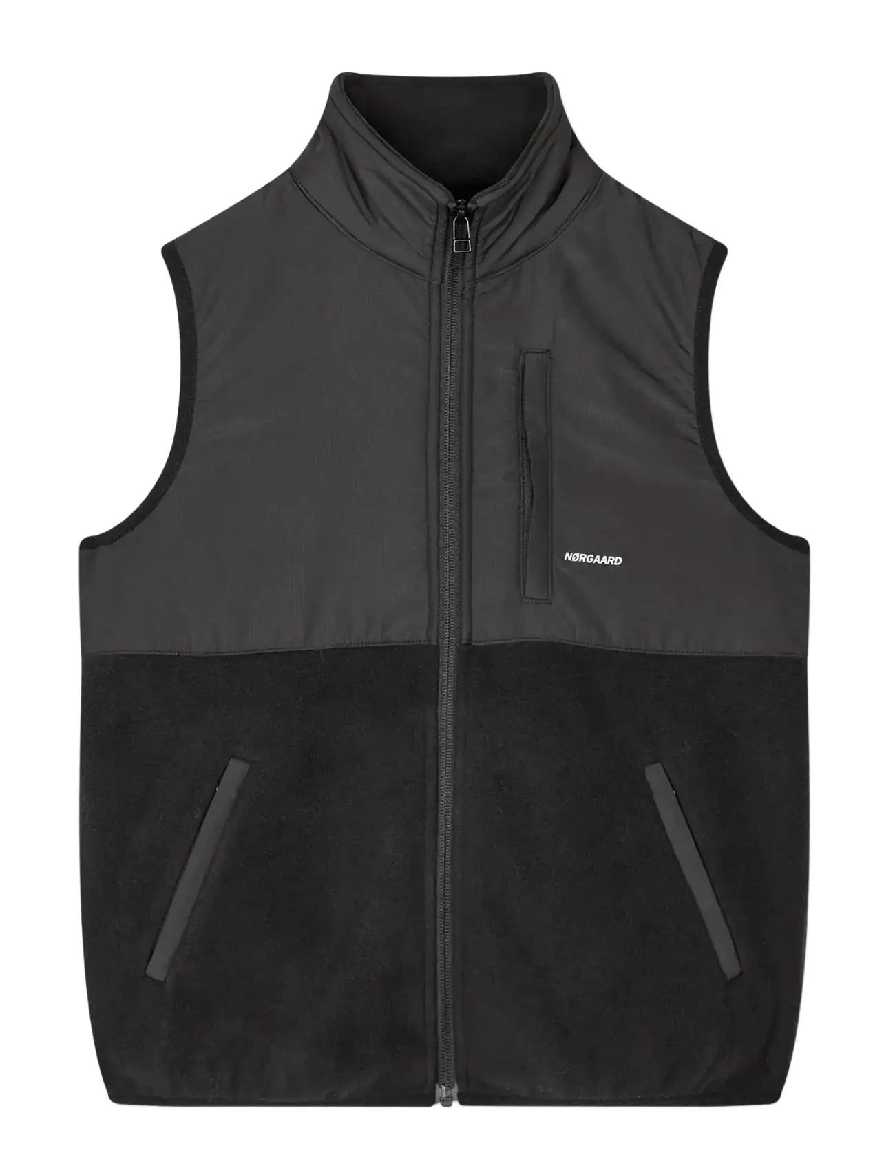 Mads Nørgaard Soft Fleece Takito Vest - Teens 9-14 år - JET BLACK / black