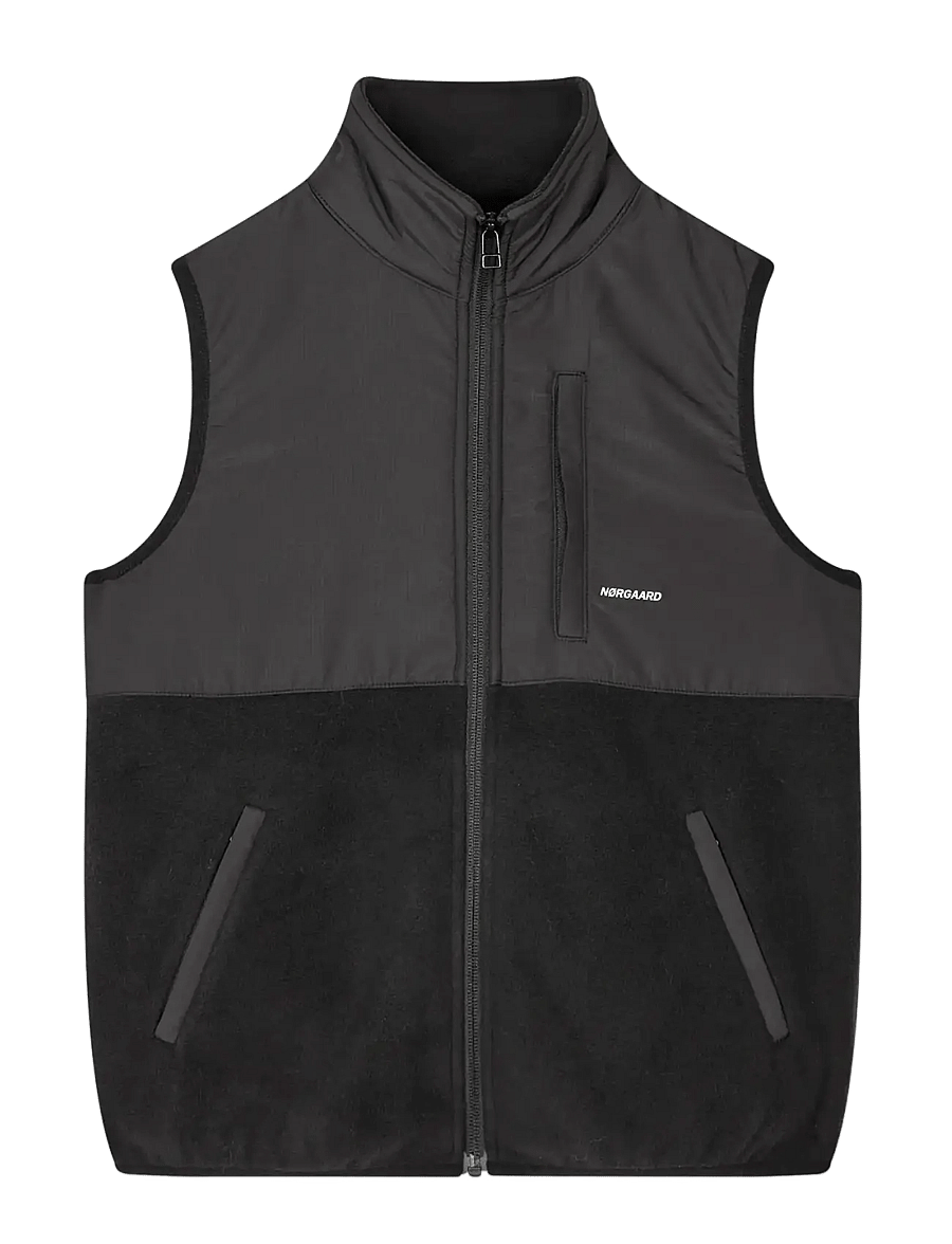 Mads Nørgaard - Soft Fleece Takito Vest - shop efter alder - jet black - 1