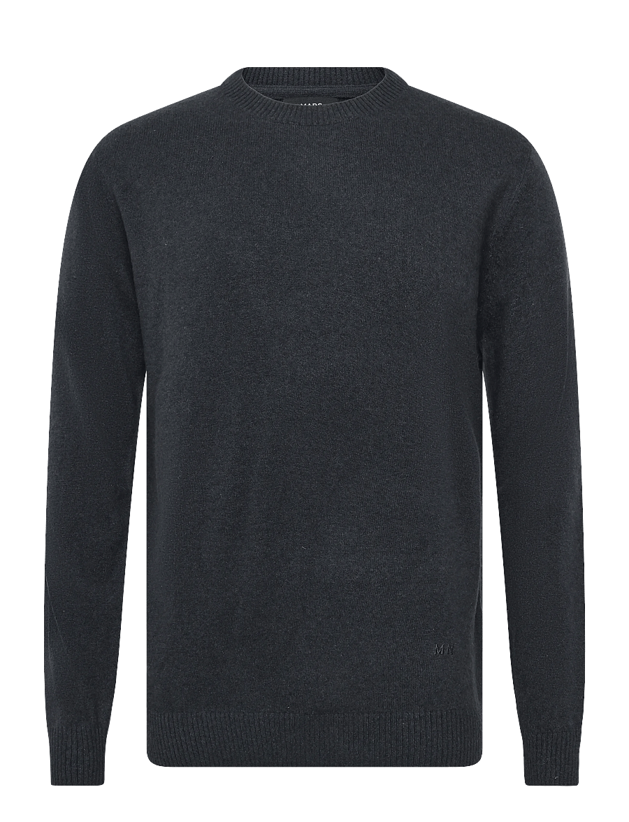 Mads Nørgaard - Super Wool Karsten Knit - Ümara kaelusega - asphalt - 0