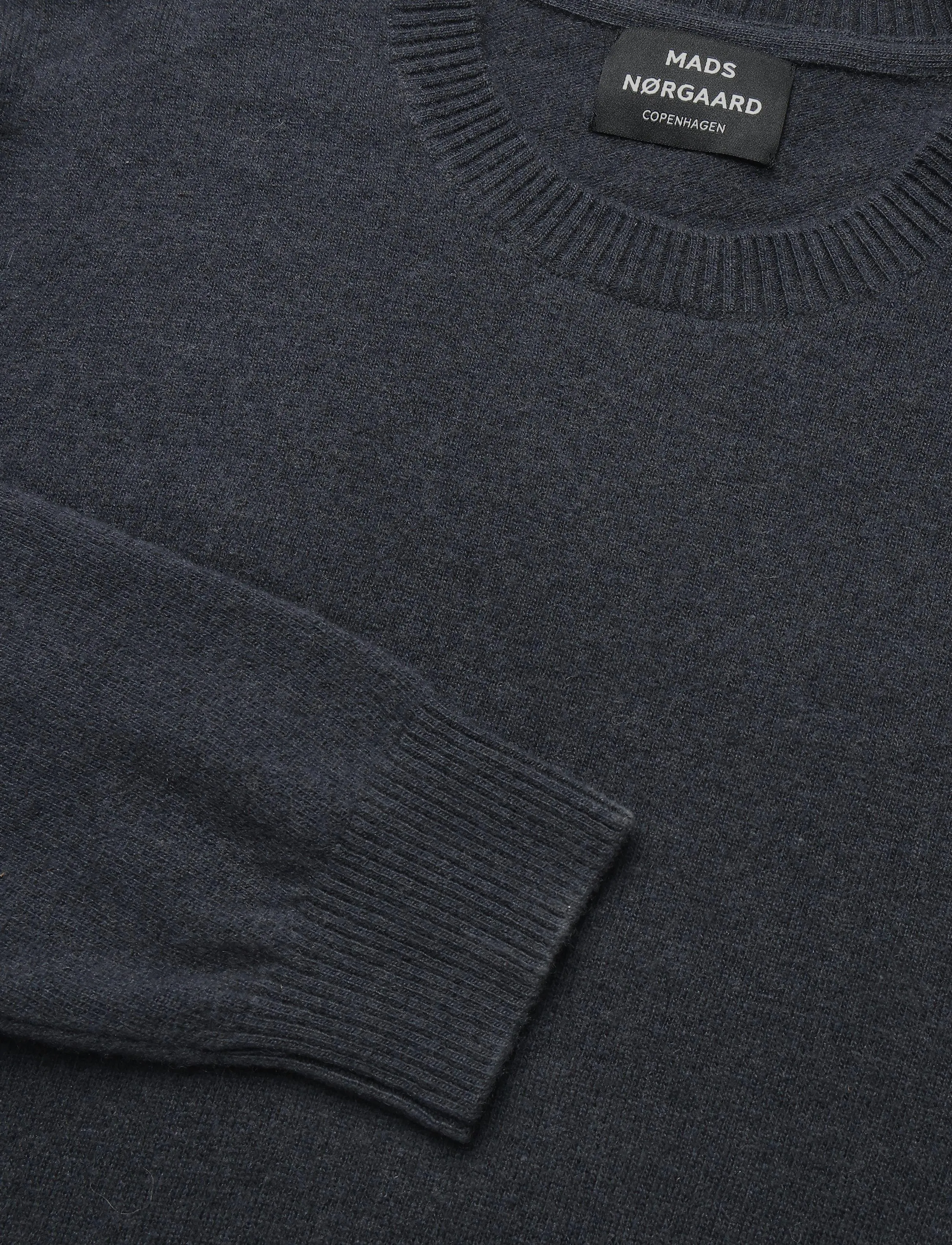 Mads Nørgaard - Super Wool Karsten Knit - Ümara kaelusega - asphalt - 2
