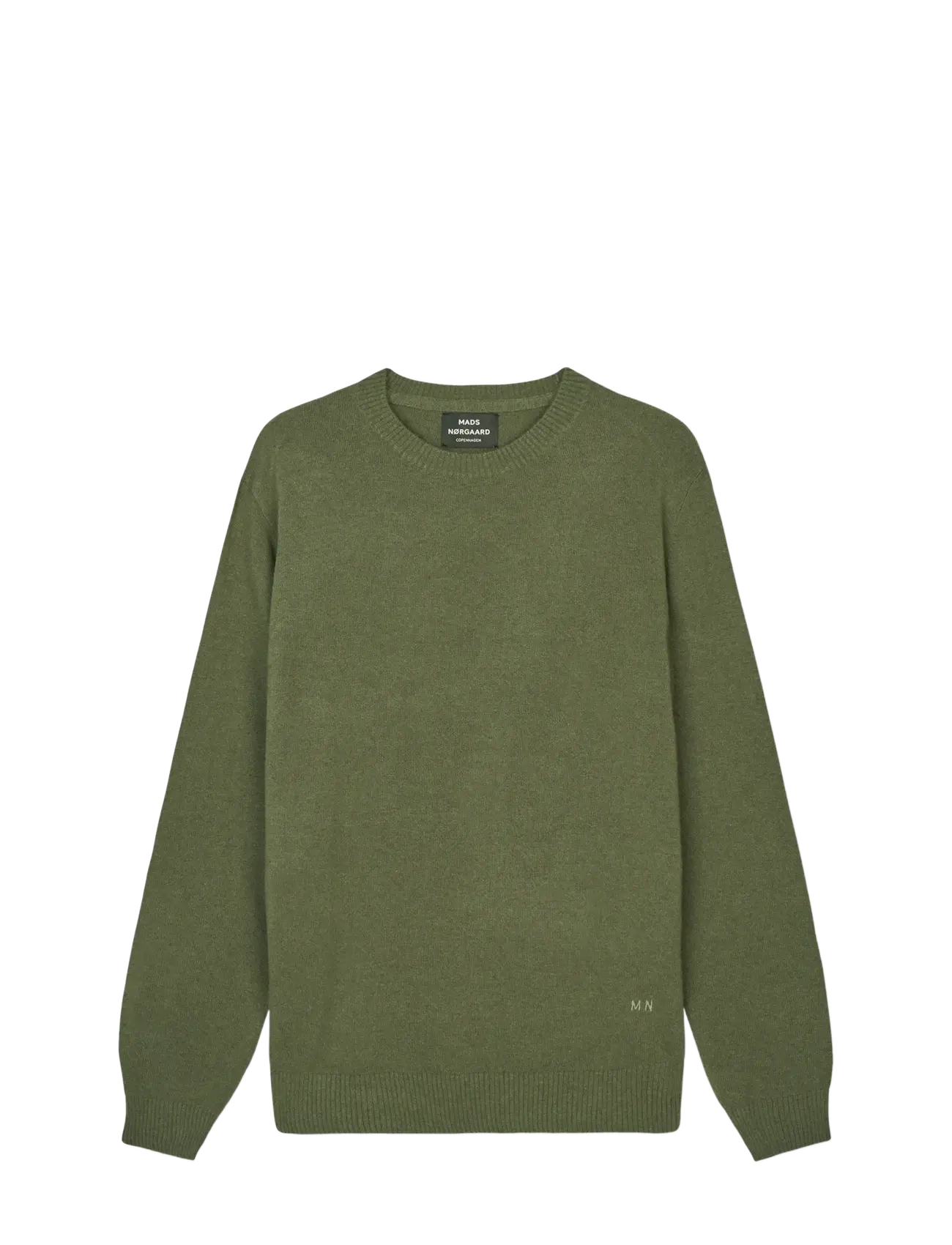 Mads Nørgaard Super Wool Karsten Knit - Tøj - FOUR LEAF CLOVER / green