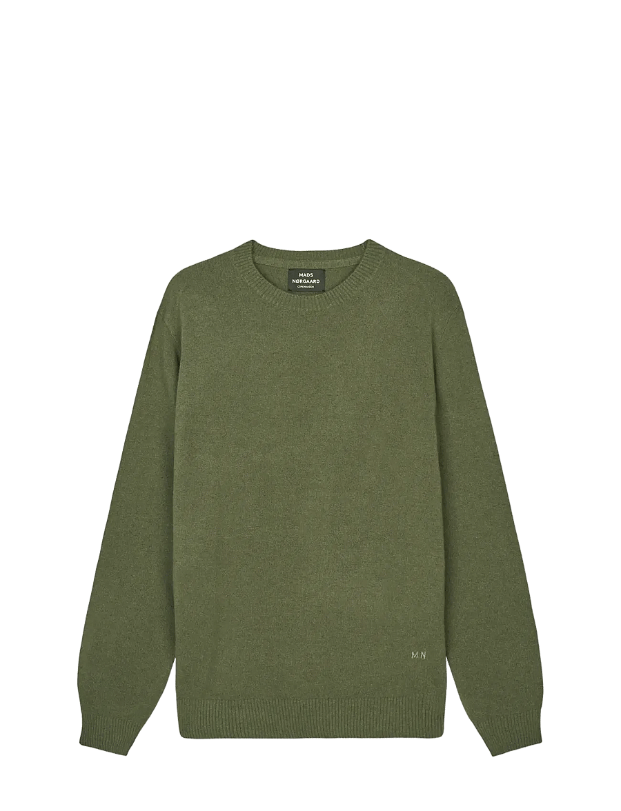 Mads Nørgaard - Super Wool Karsten Knit - rundhalsad - four leaf clover - 0