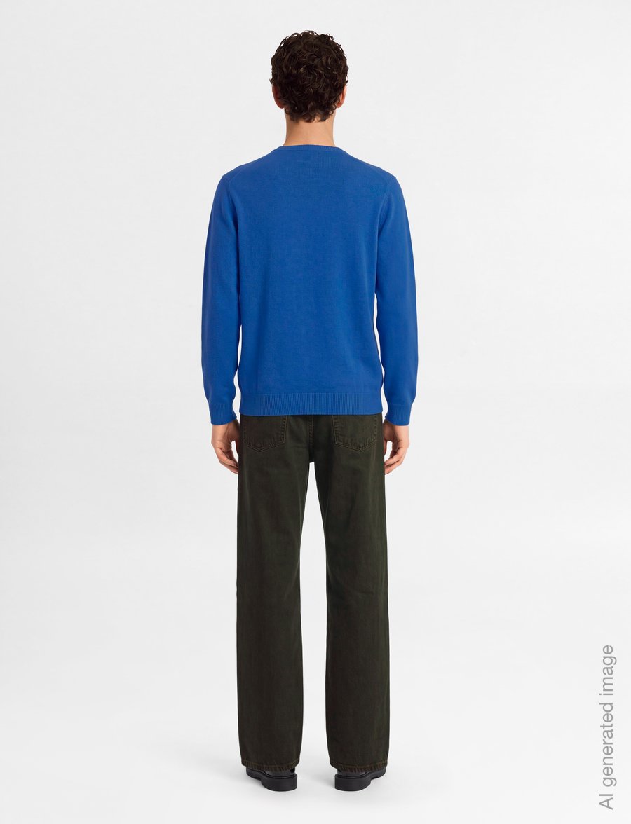 Mads Nørgaard - Super Wool Karsten Knit - rundhalsad - lapis blue - 4