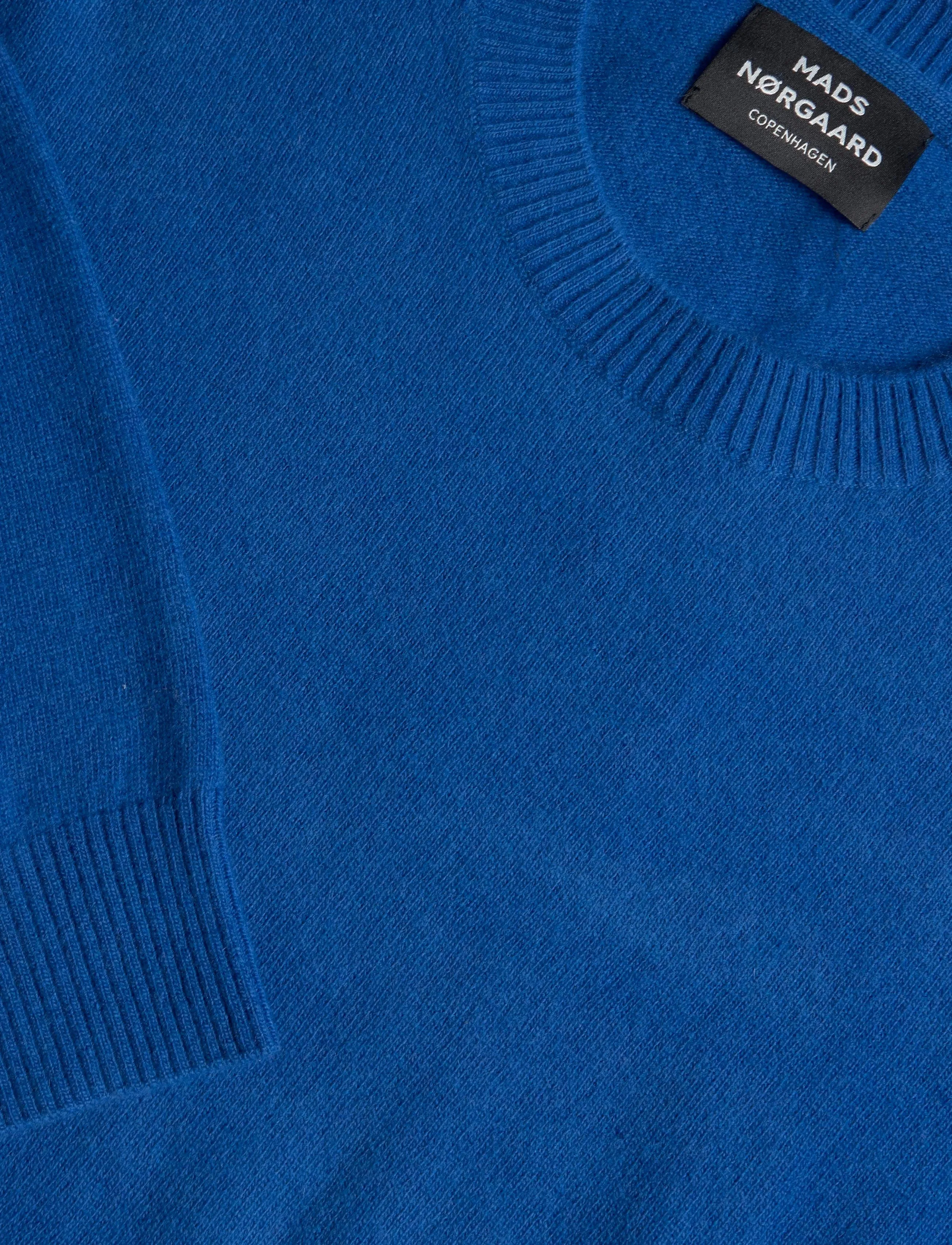 Mads Nørgaard - Super Wool Karsten Knit - rundhalsad - lapis blue - 2