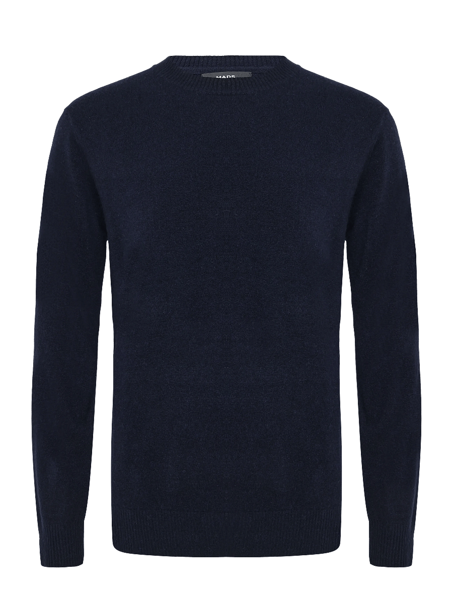 Mads Nørgaard - Super Wool Karsten Knit - round necks - sky captain - 0