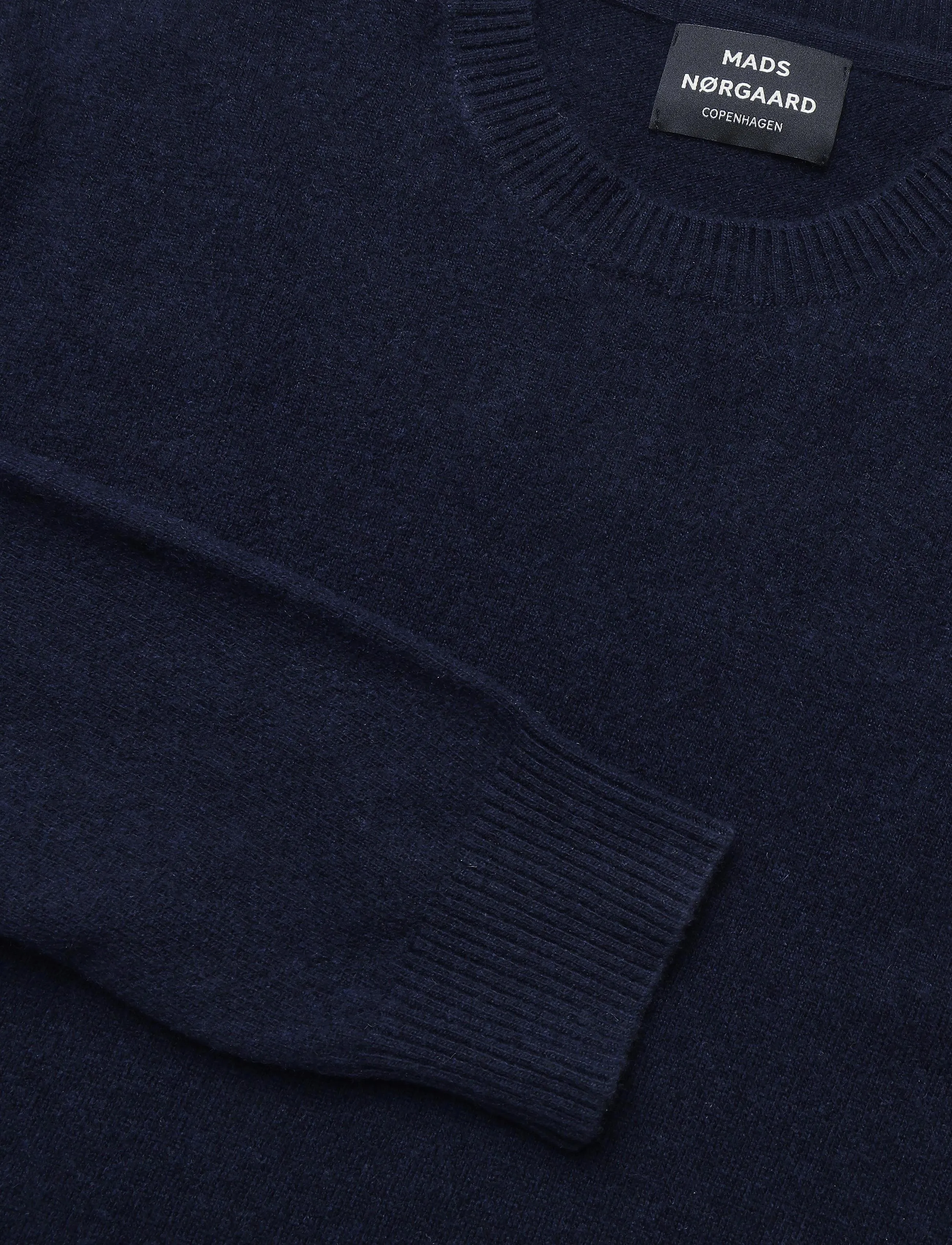 Mads Nørgaard - Super Wool Karsten Knit - round necks - sky captain - 2