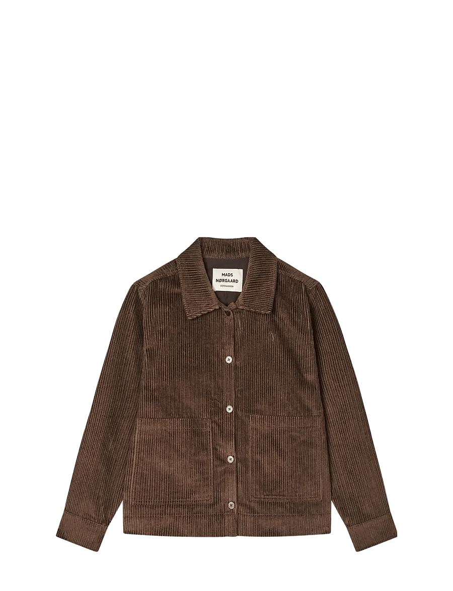 Mads Nørgaard - Pretty Cord Gaila Shirt - langærmede skjorter - demitasse - 1