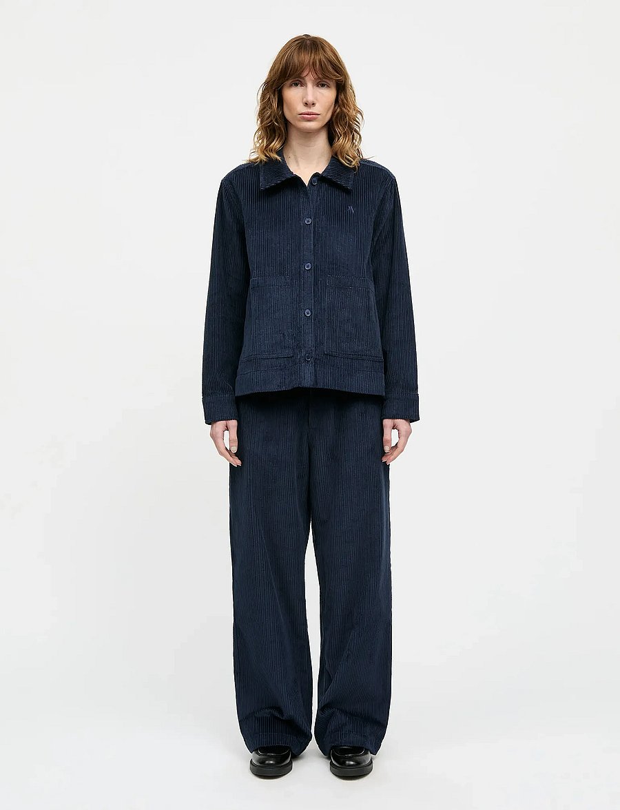 Mads Nørgaard - Pretty Cord Gaila Shirt - langärmlige hemden - parisian night - 0