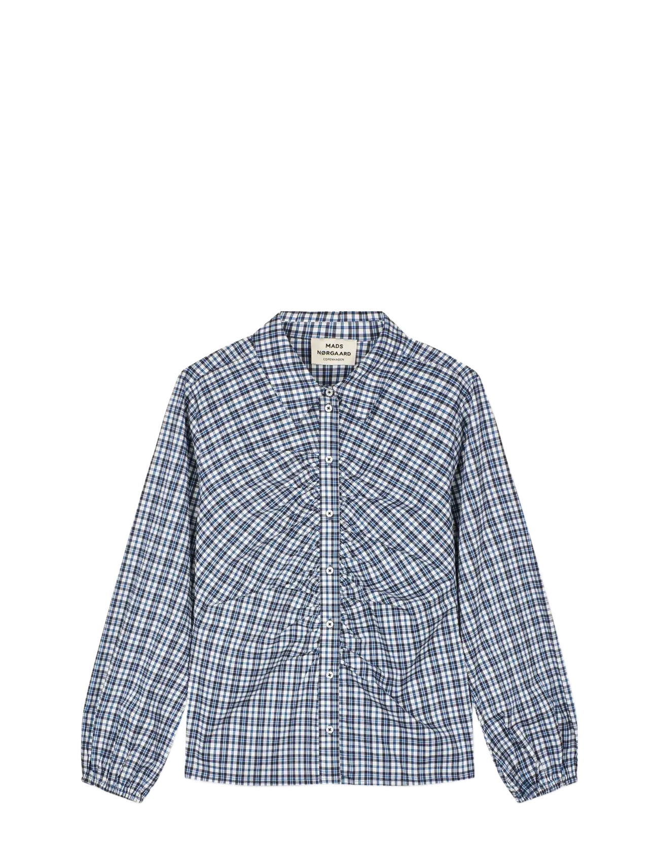 MADS NØRGAARD Poplinda Clara Shirt Blau - 38 - Damen