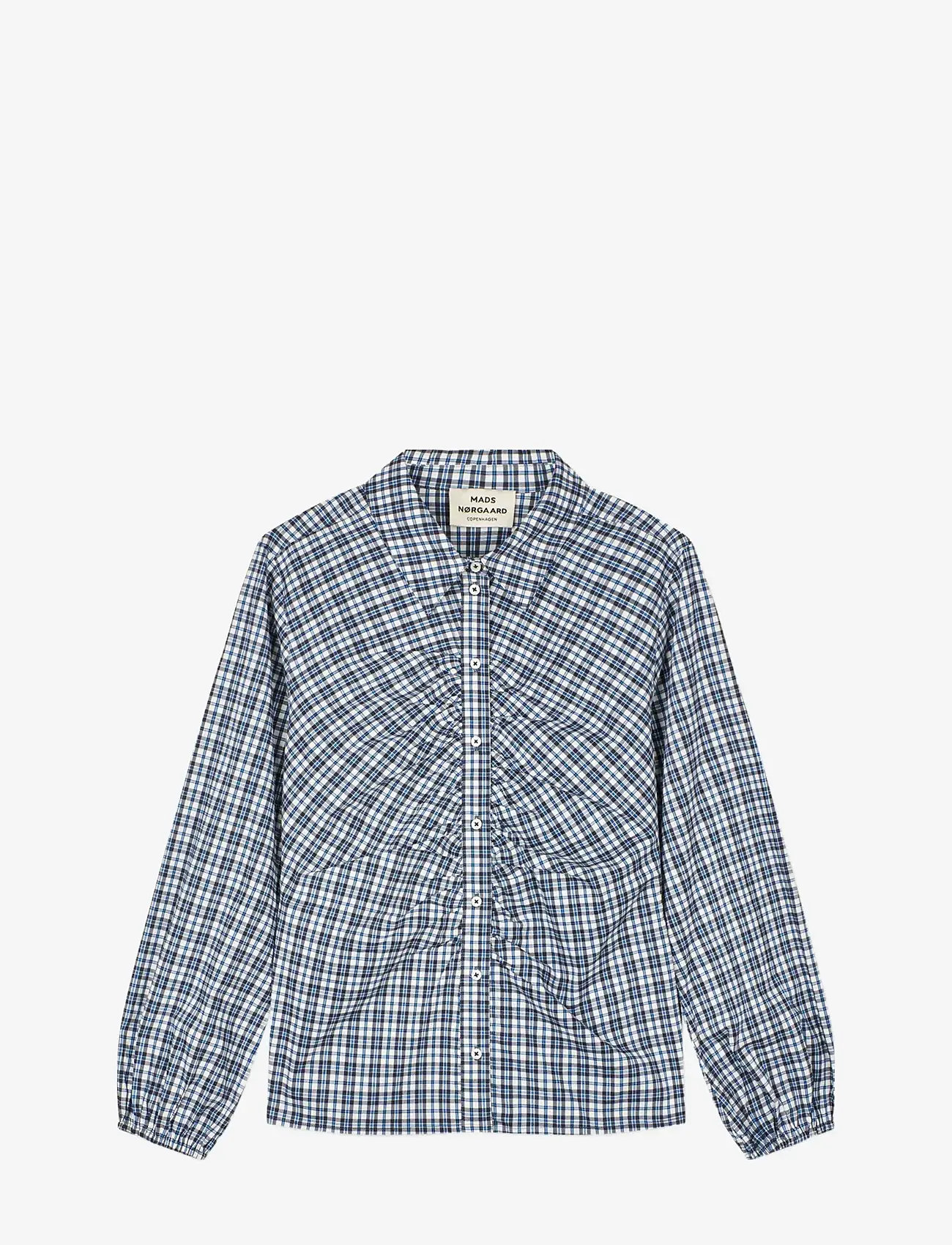 Mads Nørgaard - Poplinda Clara Shirt - langärmlige hemden - parisian night check - 1