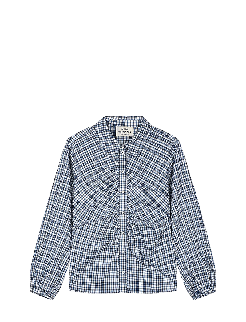 Mads Nørgaard - Poplinda Clara Shirt - langärmlige hemden - parisian night check - 1