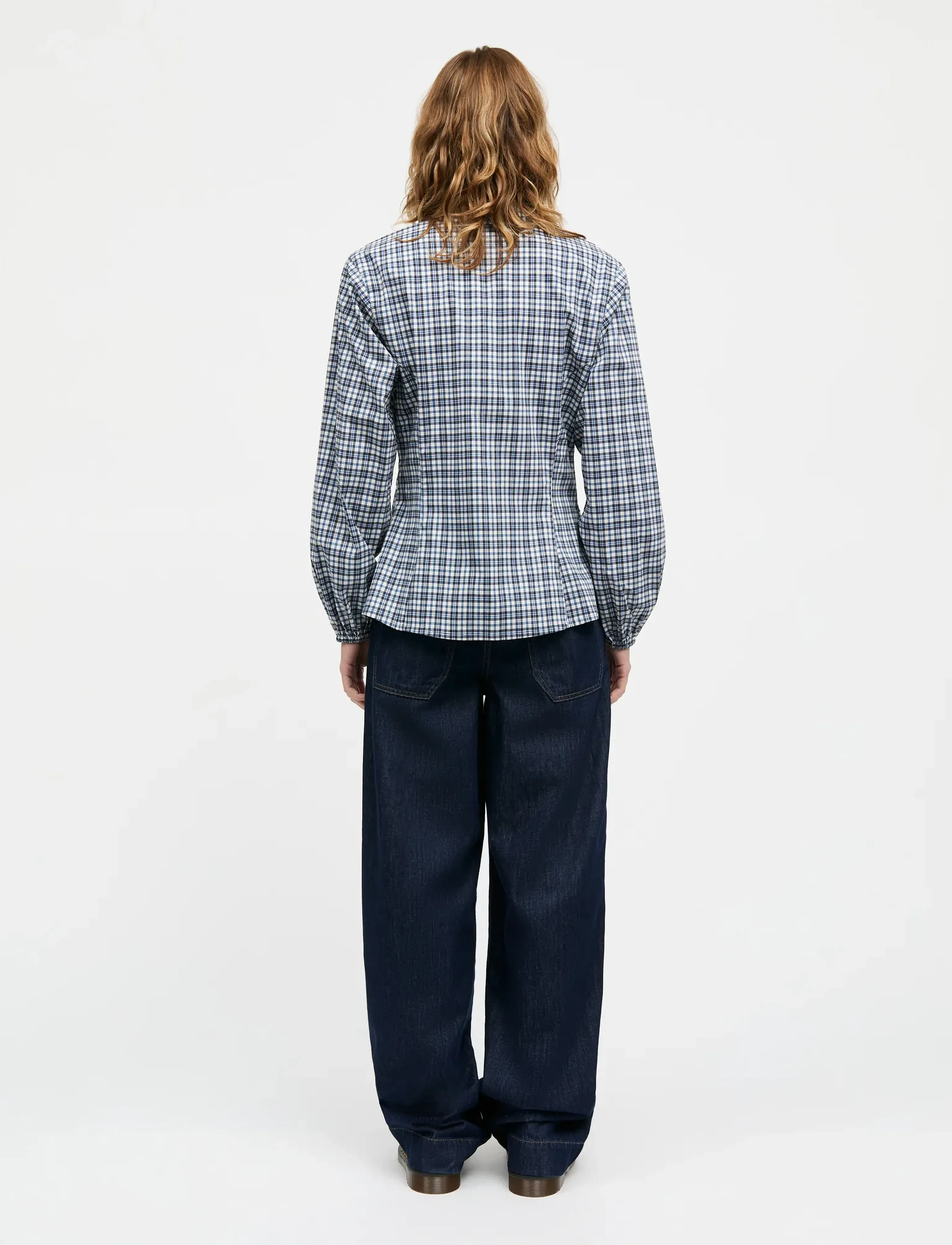 Mads Nørgaard - Poplinda Clara Shirt - langærmede skjorter - parisian night check - 2