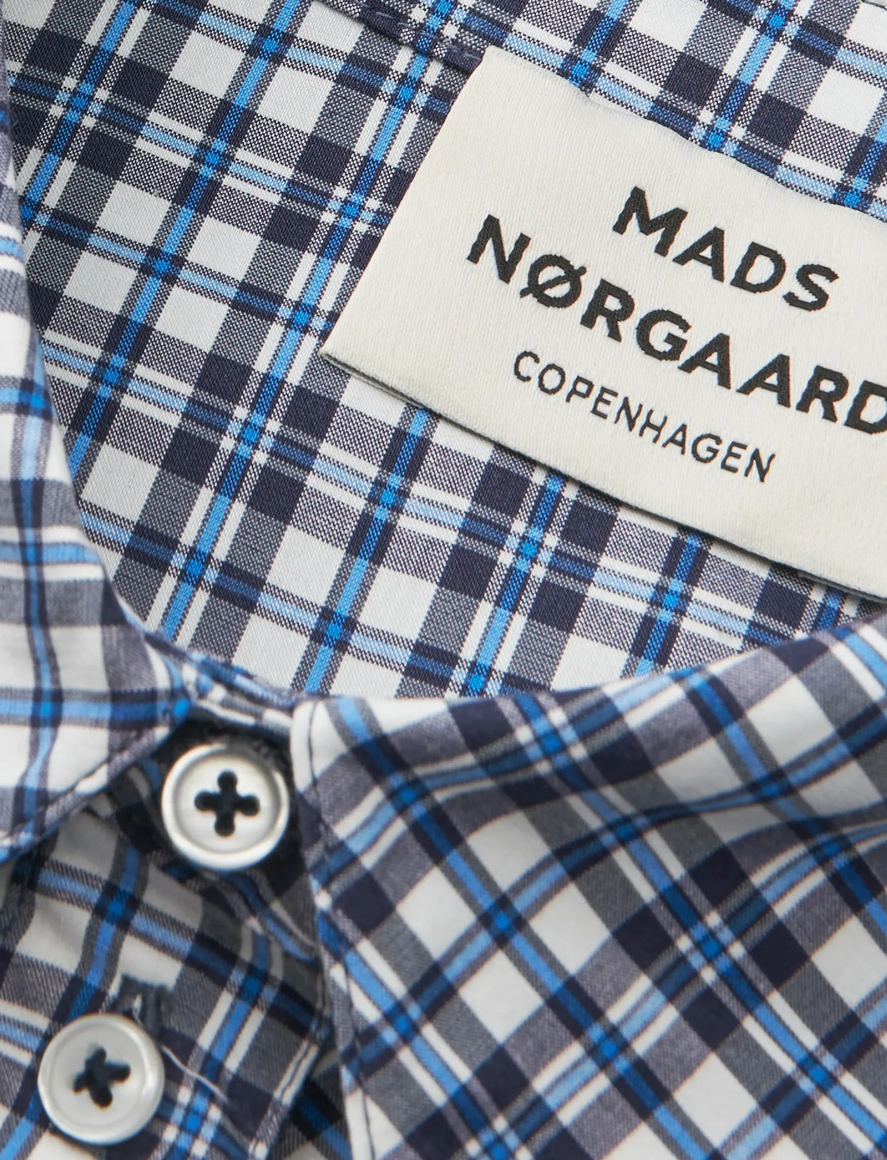 Mads Nørgaard - Poplinda Clara Shirt - langærmede skjorter - parisian night check - 3