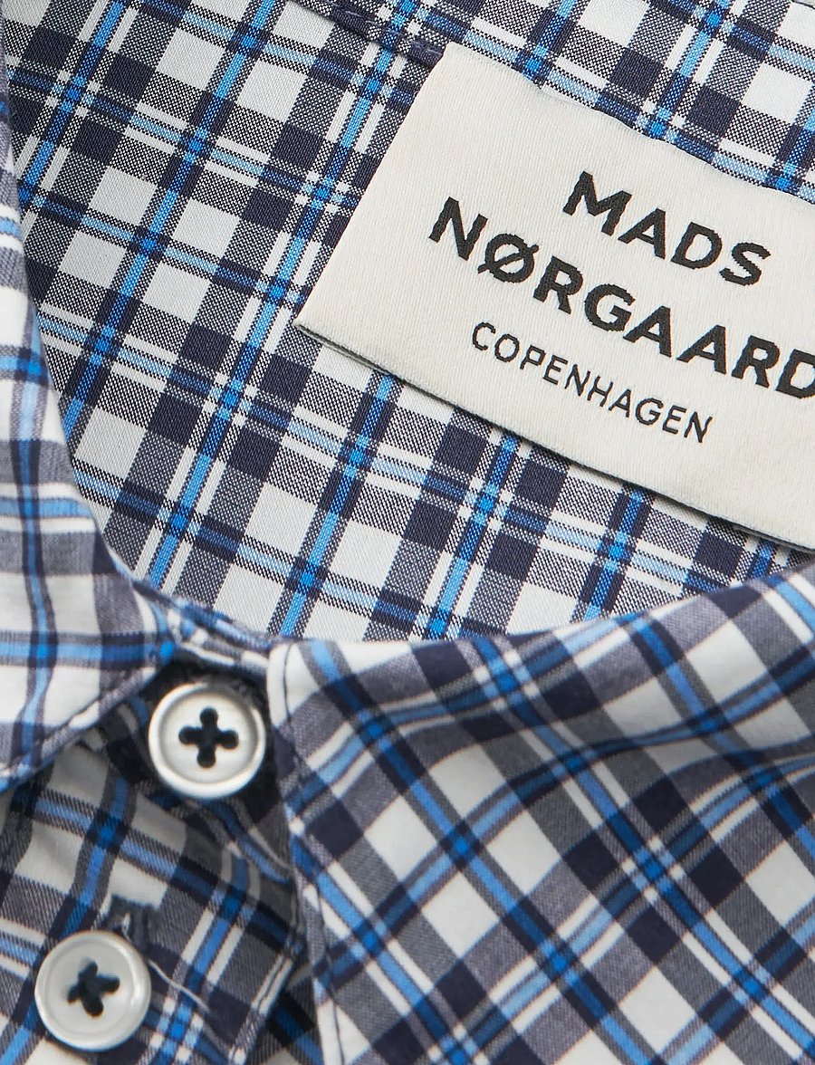 Mads Nørgaard - Poplinda Clara Shirt - langärmlige hemden - parisian night check - 3