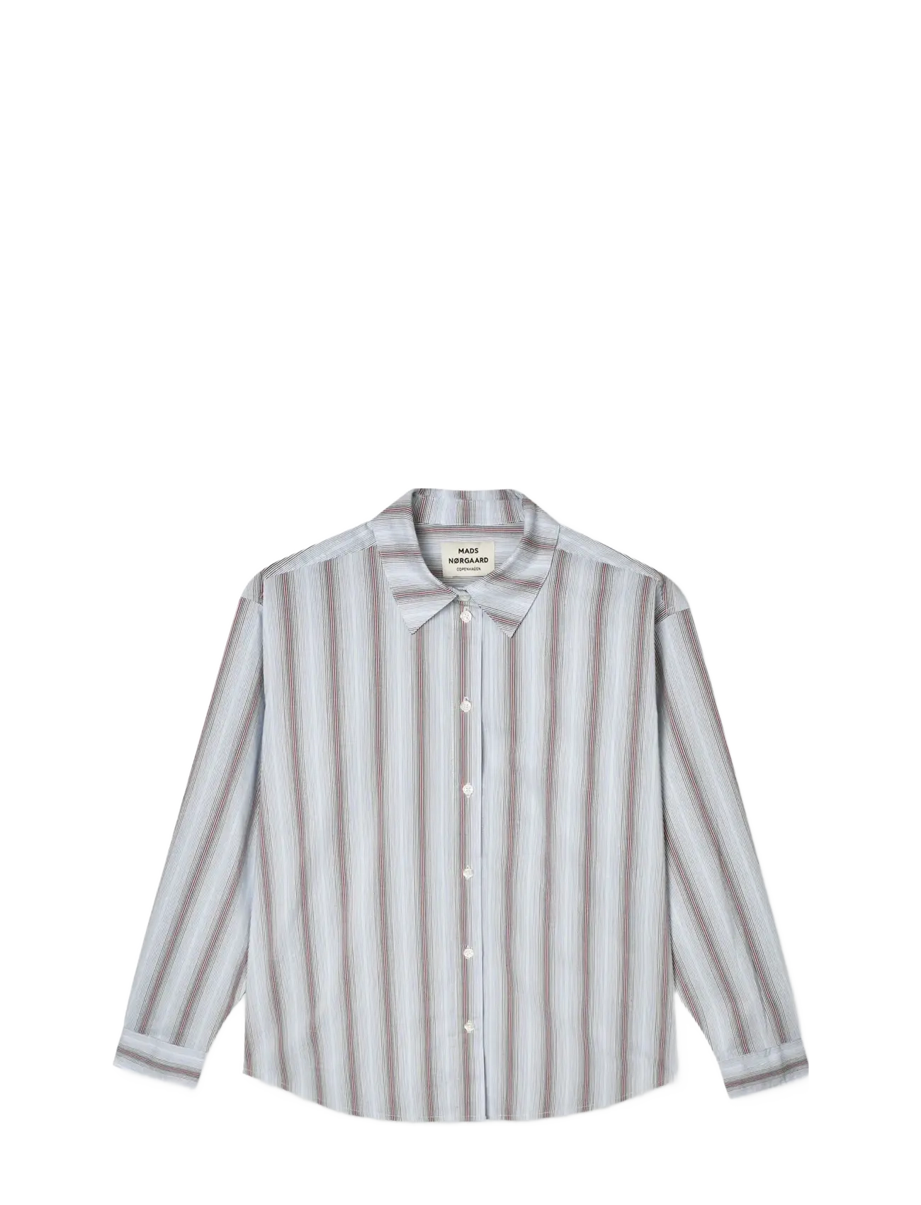MADS NØRGAARD Poplinda Crelly Shirt Blau - 40 - Damen