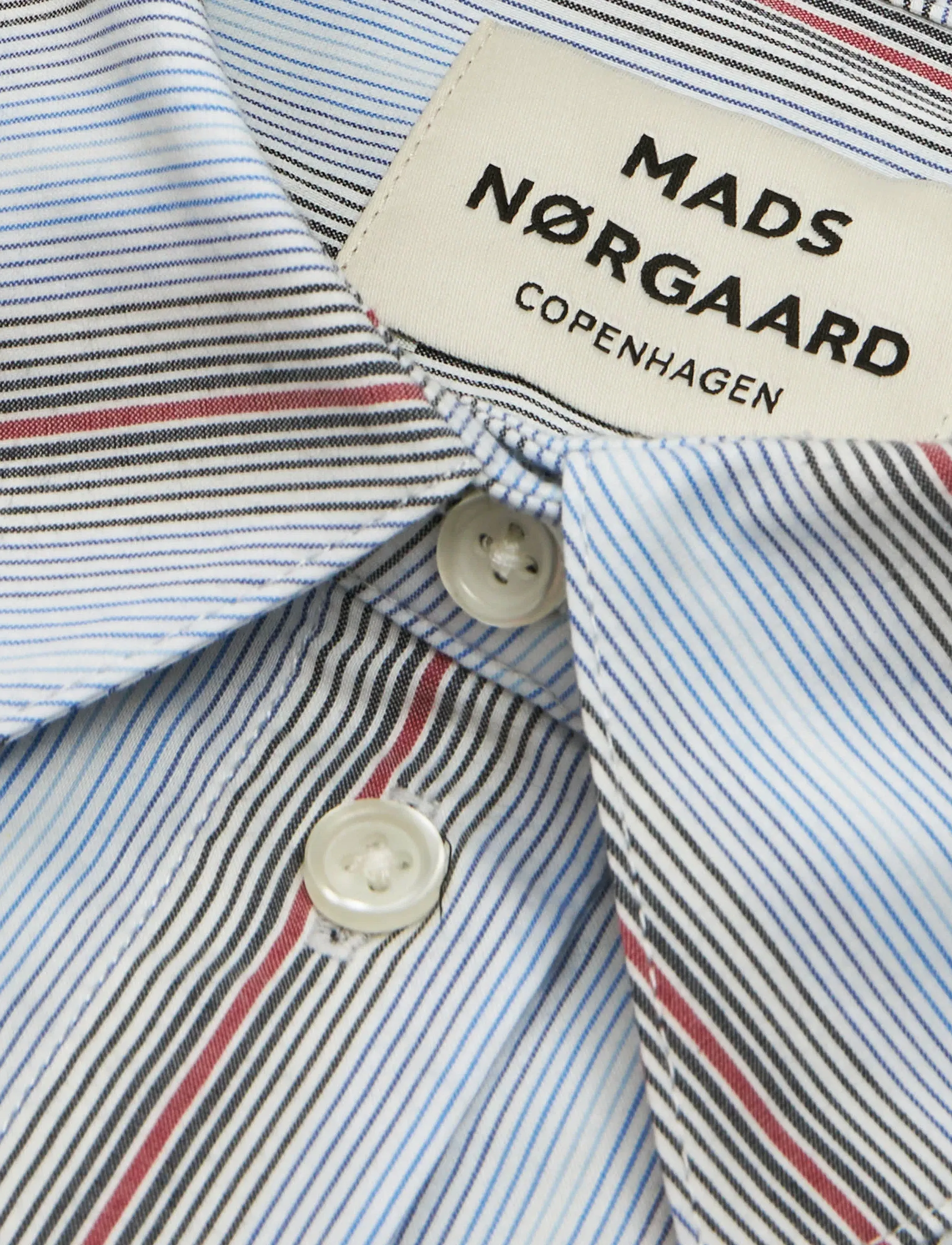 Mads Nørgaard - Poplinda Crelly Shirt - overhemden met lange mouwen - shadow pinstripe/winery - 3