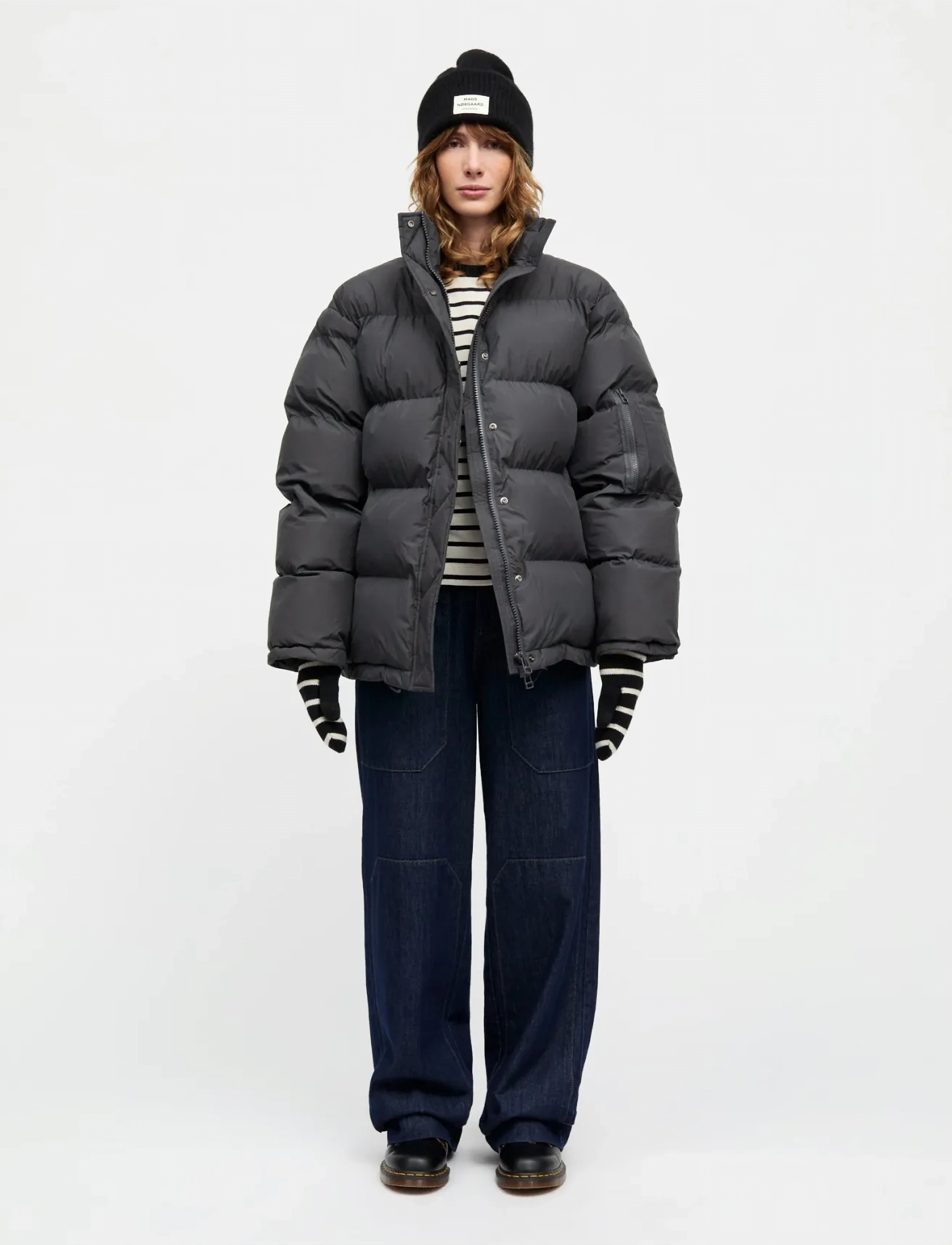 Mads Nørgaard Light Ripstop Jenkis Jacket, S, Jackets, Grau - Padded Frauen