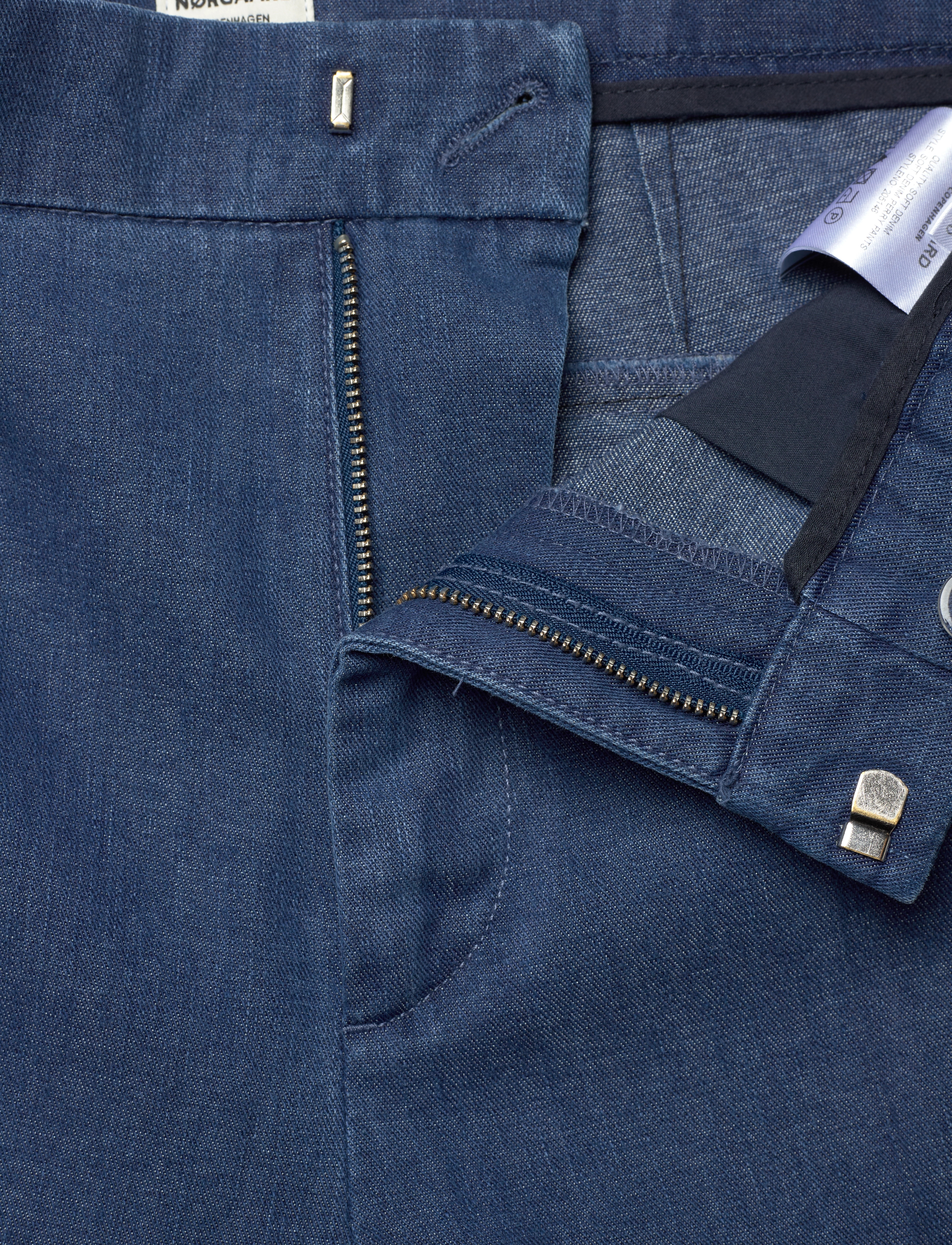 Mads Nørgaard - Soft Denim Perry Pants - chino püksid - sargasso sea - 3