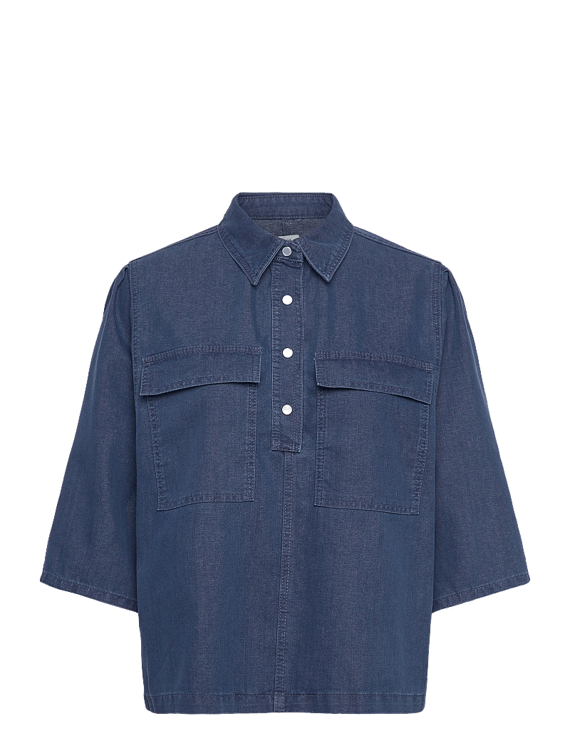 Mads Nørgaard - Soft Denim Hera Shirt - jeanshemden - sargasso sea - 0