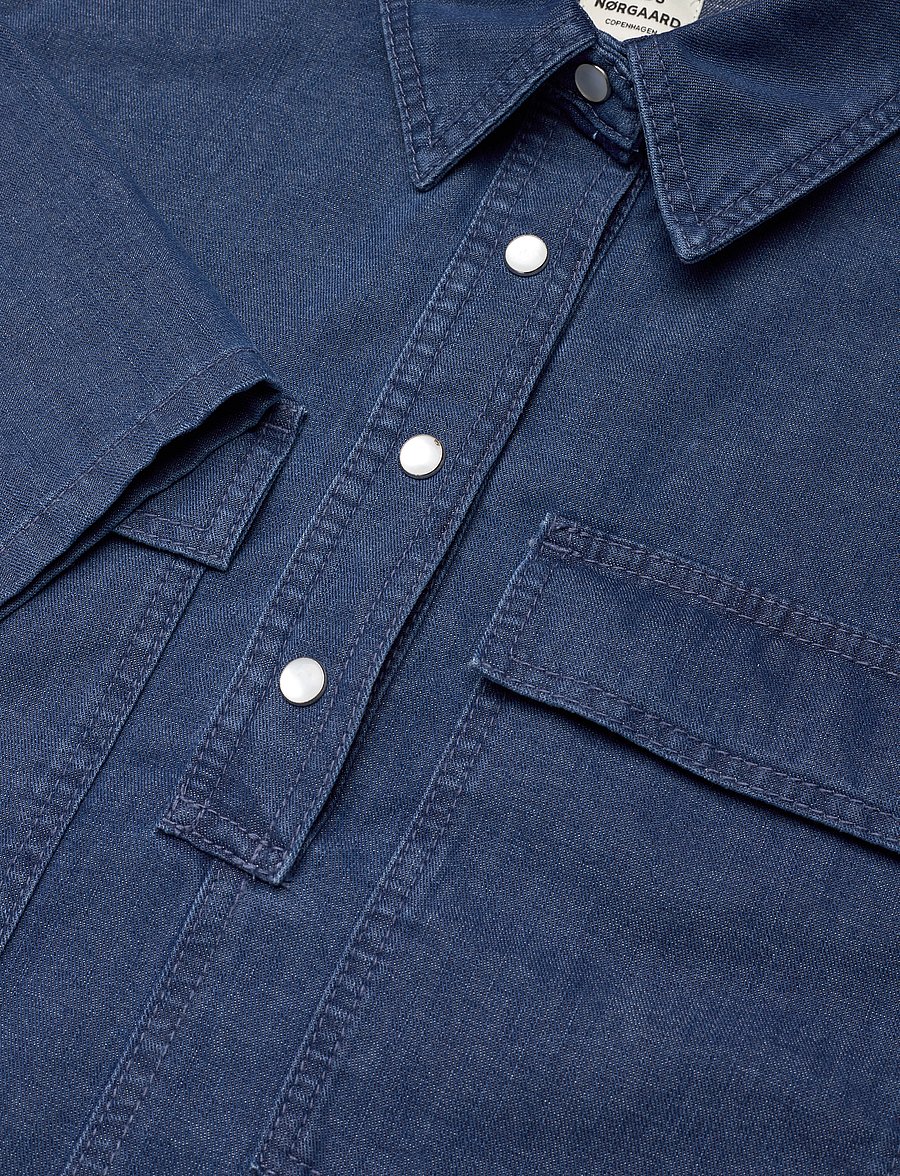 Mads Nørgaard - Soft Denim Hera Shirt - jeanshemden - sargasso sea - 2