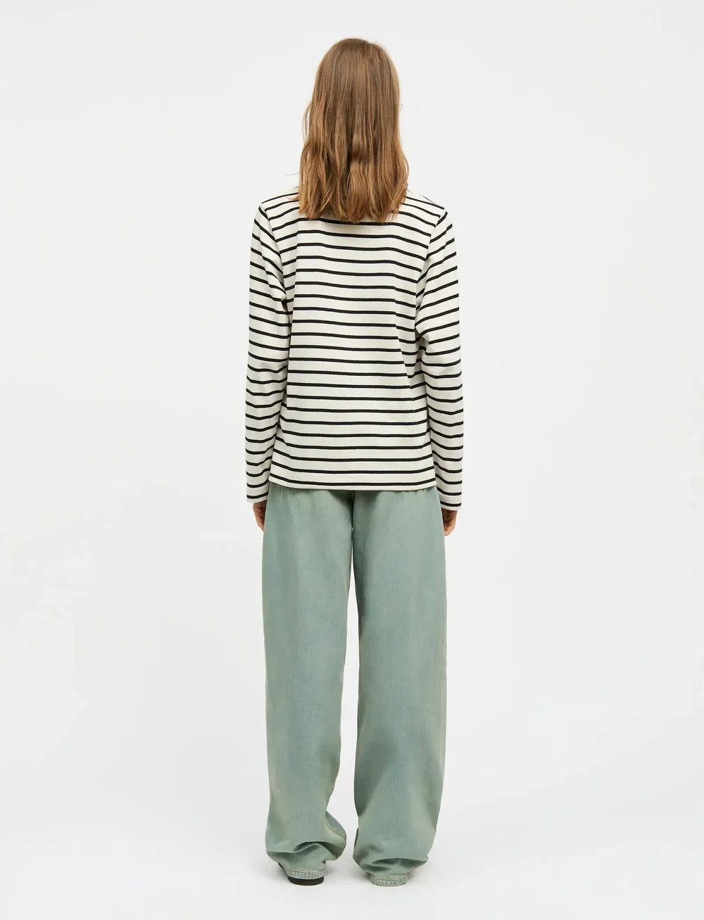 Mads Nørgaard - Pablo Jessie Polo Tee LS - poloer - vanilla ice/black - 2