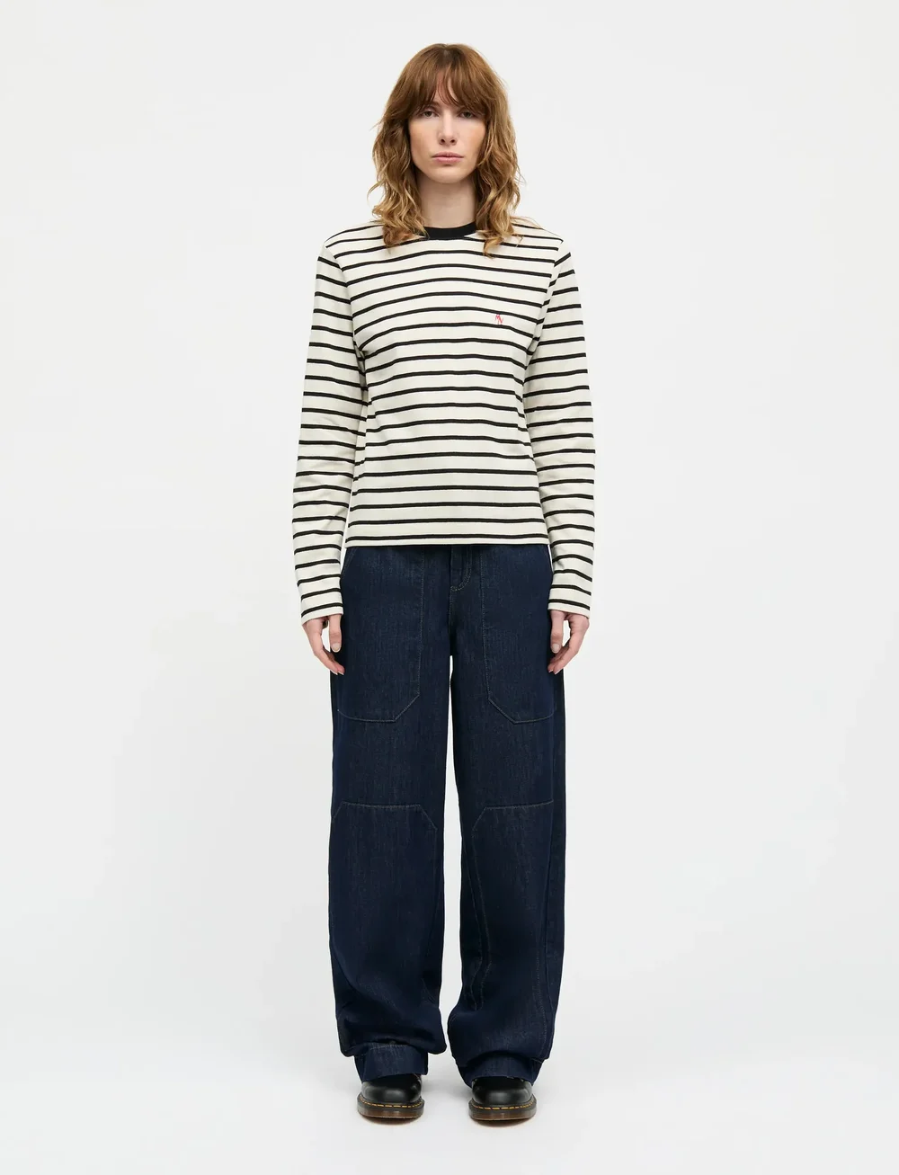 Mads Nørgaard - Pablo Maggie Tee LS - langærmede toppe - vanilla ice/black - 0