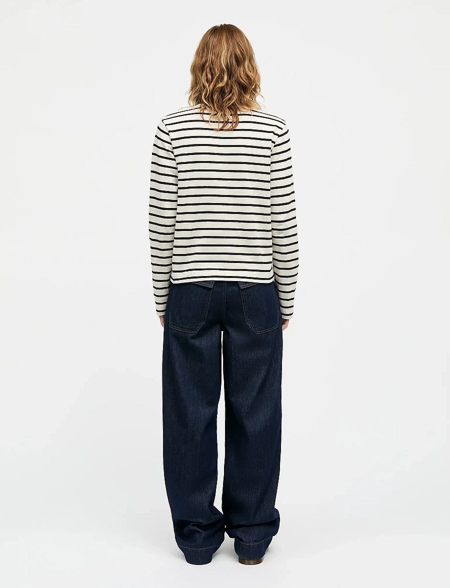Mads Nørgaard - Pablo Maggie Tee LS - långärmade toppar - vanilla ice/black - 2