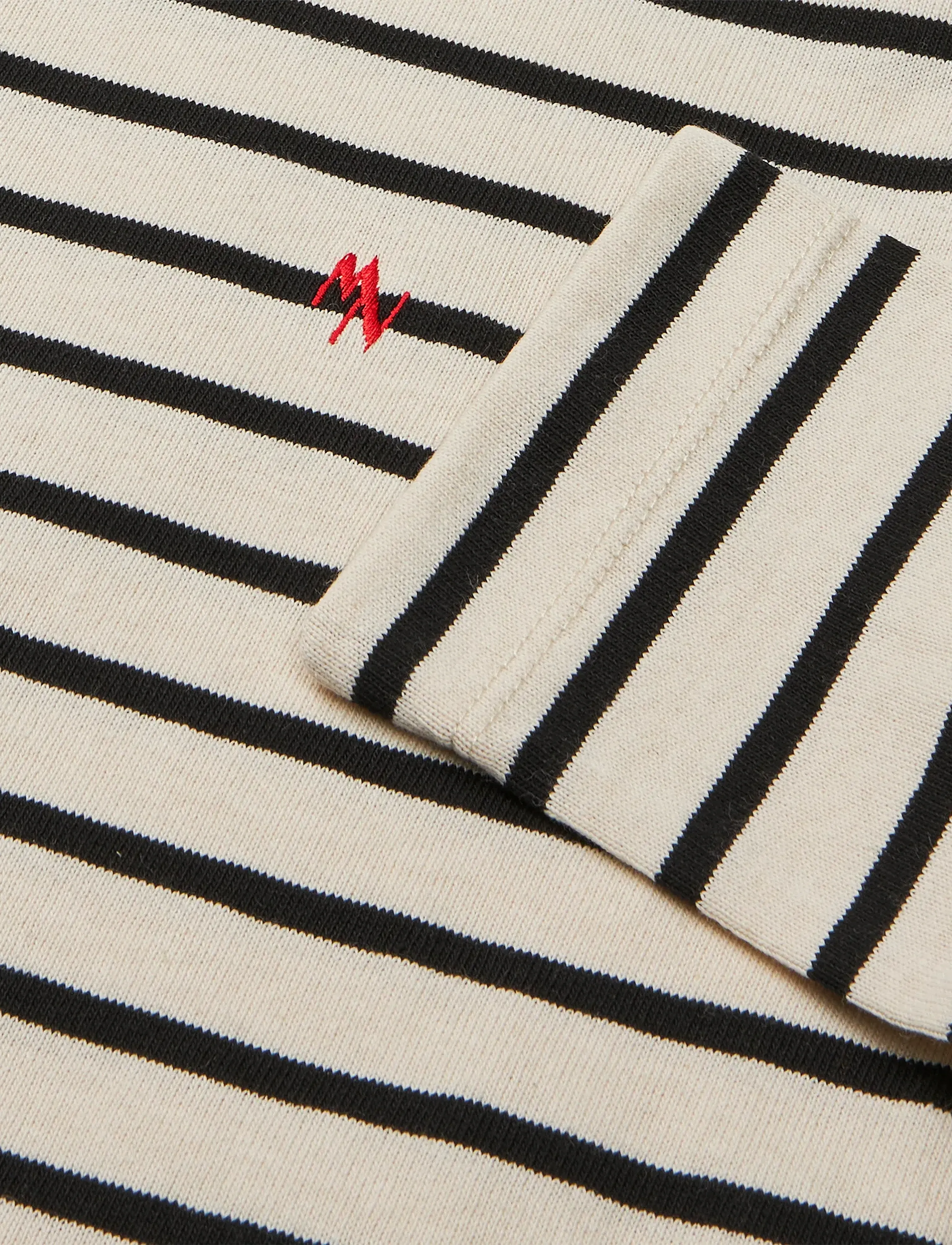 Mads Nørgaard - Pablo Maggie Tee LS - pikkade varrukatega alussärgid - vanilla ice/black - 3