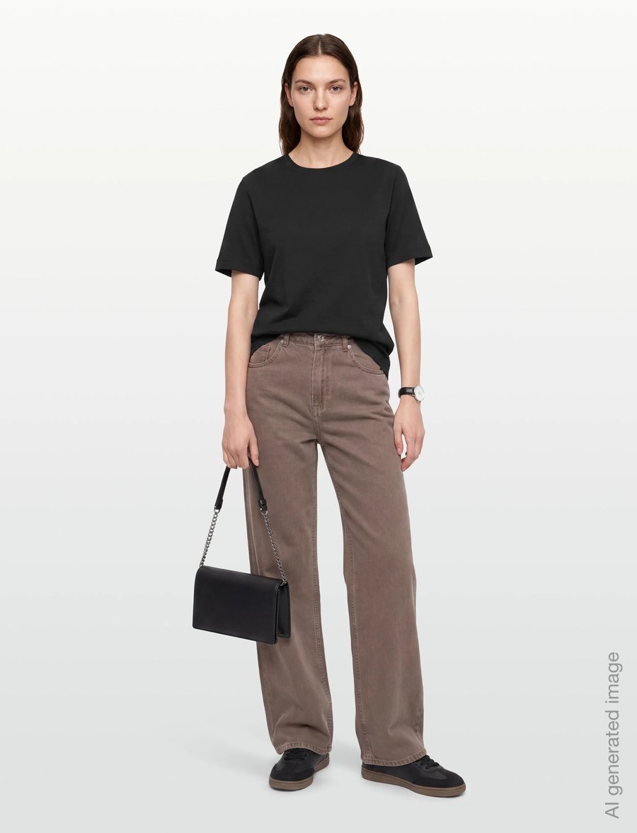 Mads Nørgaard - Cotton Jersey Jess Tee FAV - t-shirts - black - 0