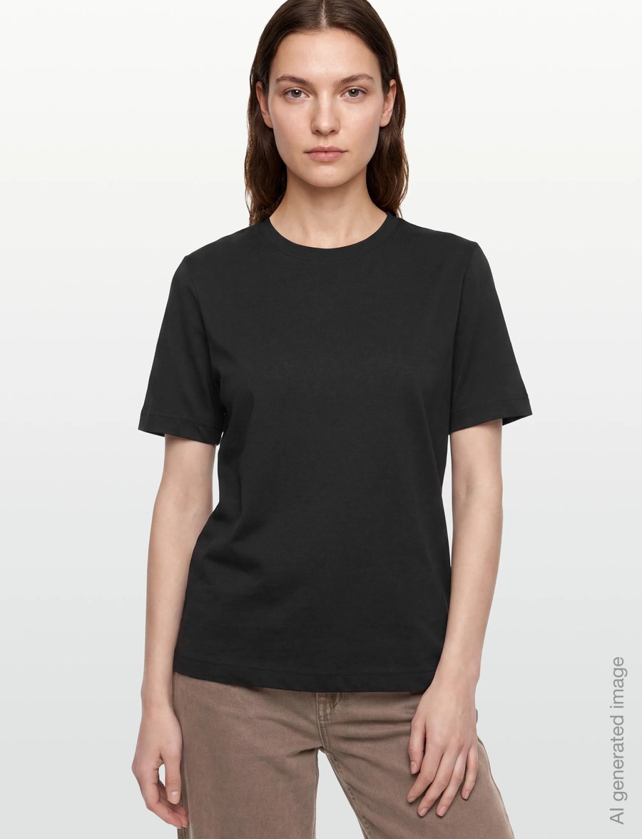 Mads Nørgaard - Cotton Jersey Jess Tee FAV - t-shirts - black - 3