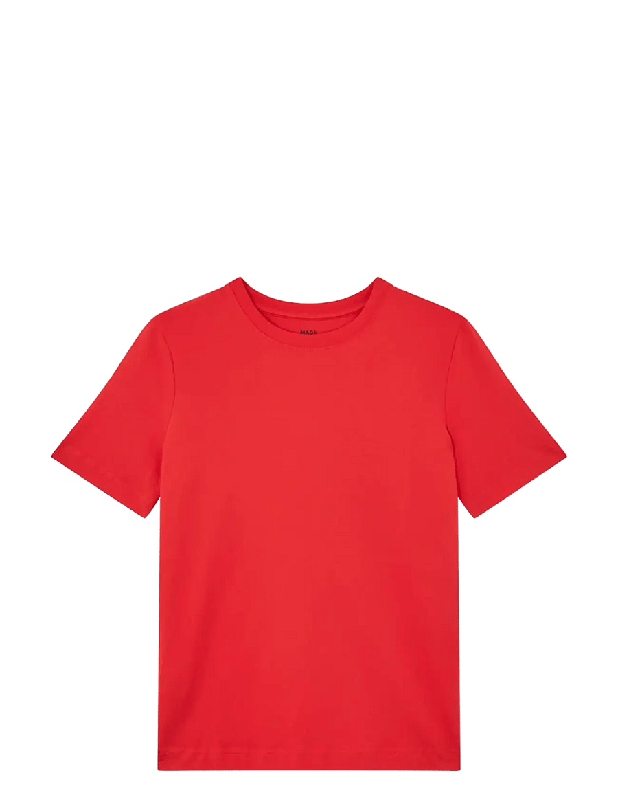 Mads Nørgaard - Cotton Jersey Jess Tee FAV - t-shirts - fiery red - 0