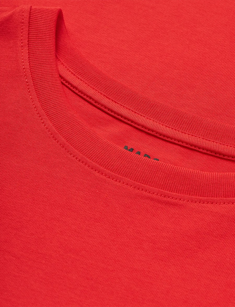 Mads Nørgaard - Cotton Jersey Jess Tee FAV - t-shirts - fiery red - 1