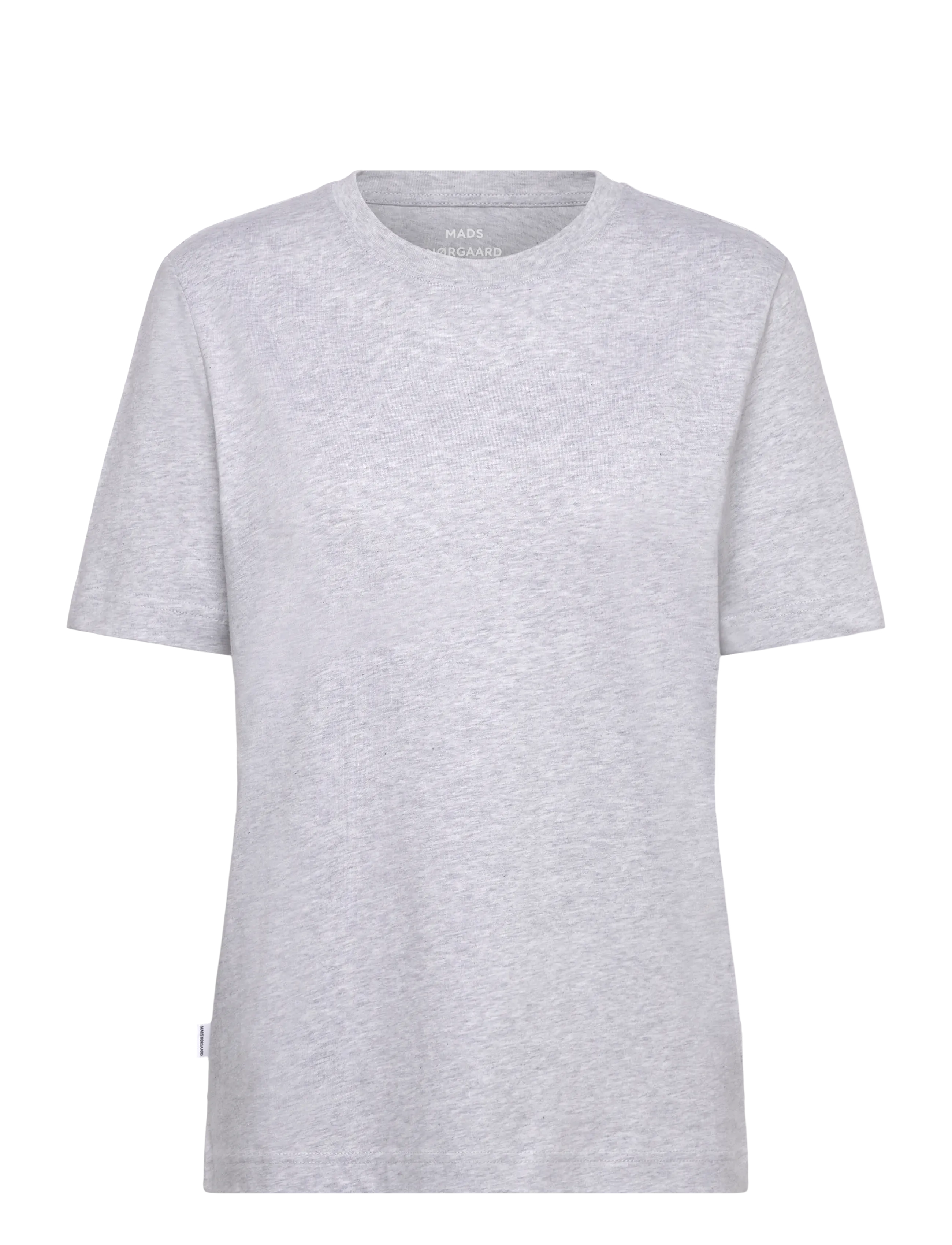 Mads Nørgaard Cotton Jersey Jess Tee FAV - T-Shirts & Tops - LIGHT GREY MELANGE / grey