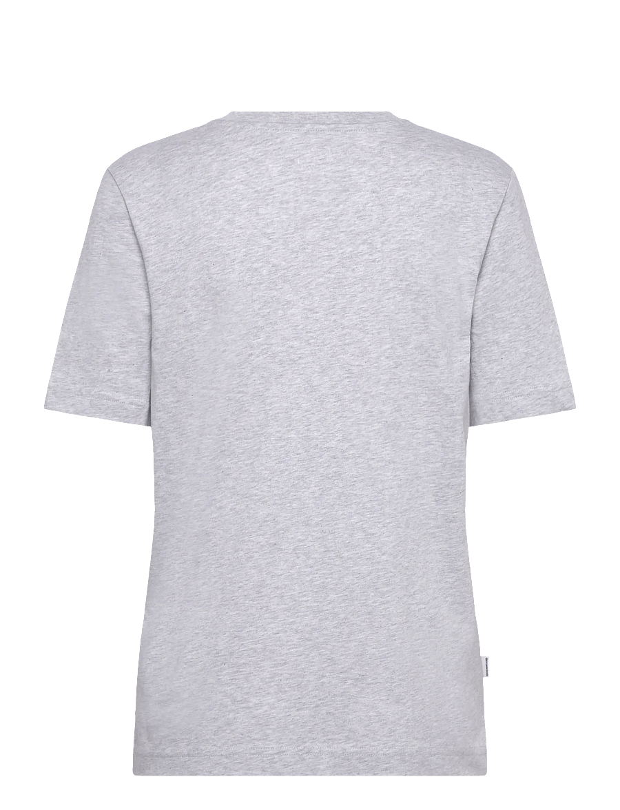 Mads Nørgaard - Cotton Jersey Jess Tee FAV - t-shirts - light grey melange - 2